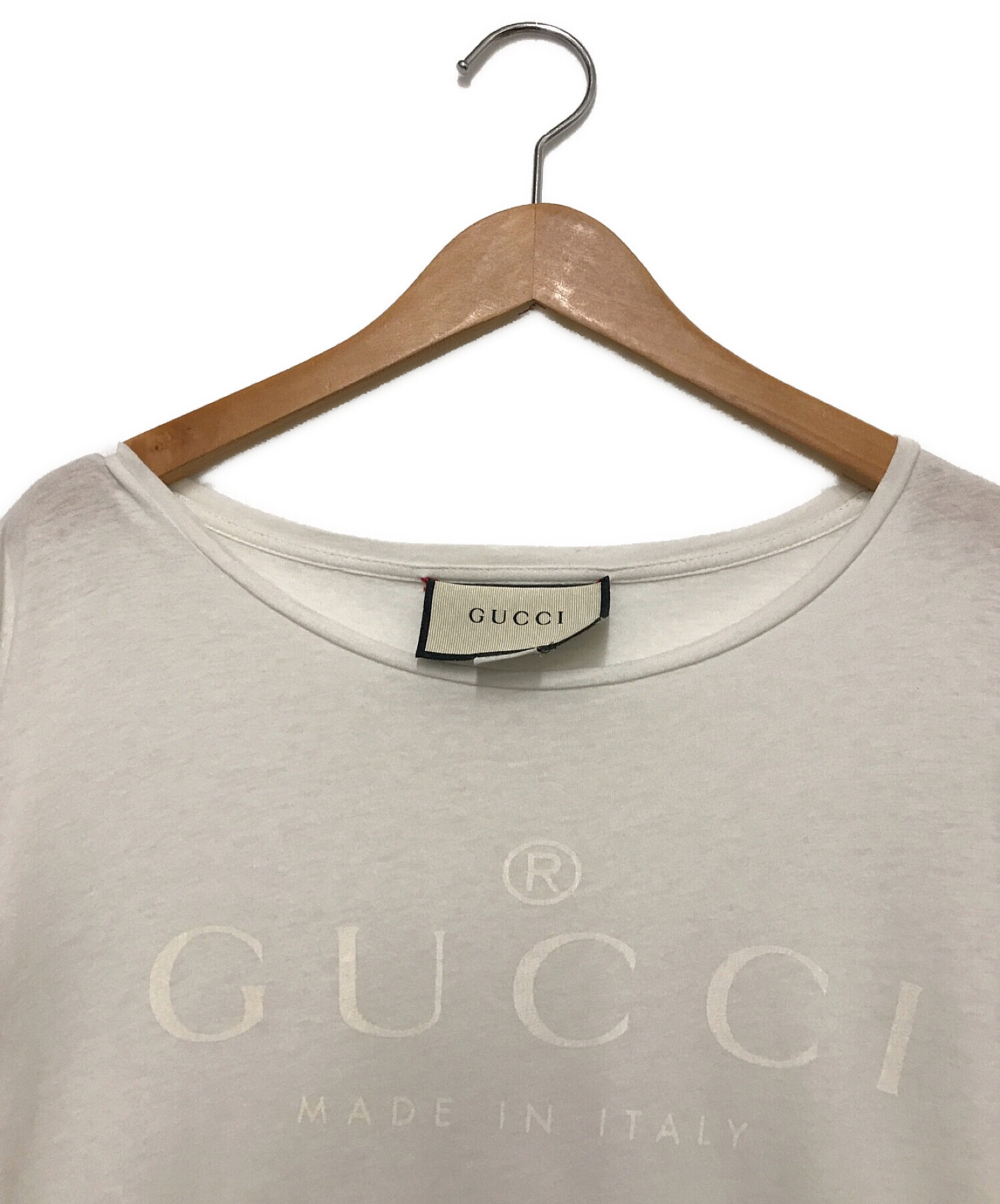 中古・古着通販】GUCCI (グッチ) プリントTシャツ ホワイト サイズ:XL