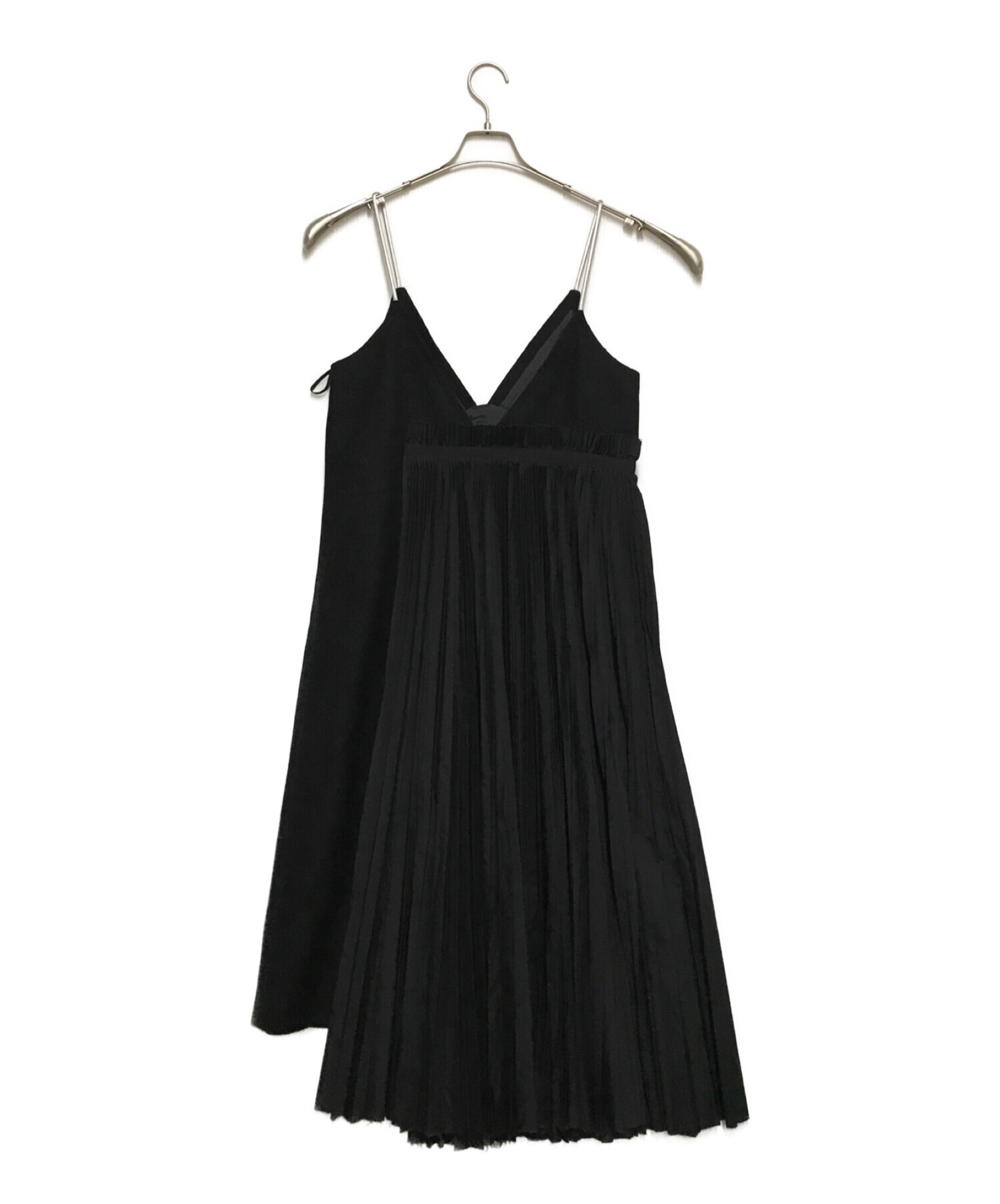 中古・古着通販】sacai (サカイ) ウール切替キャミソールワンピース 