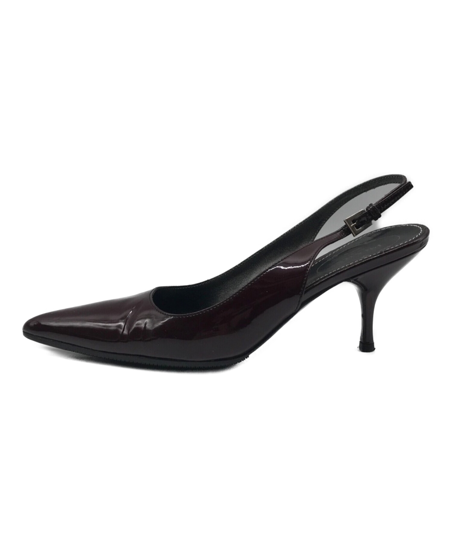 中古・古着通販】PRADA (プラダ) スリングバックパンプス ボルドー 