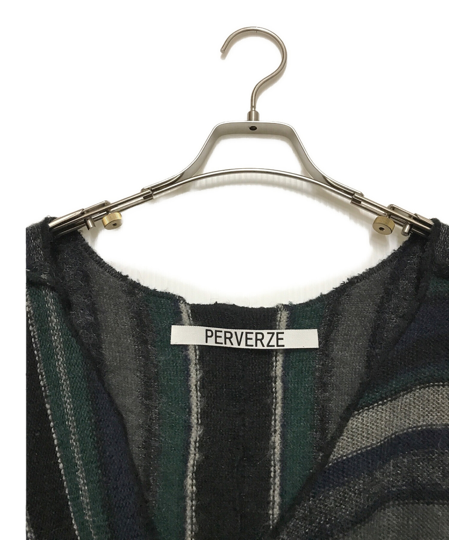 中古・古着通販】PERVERZE (パーバーズ) カラーストライプニット 