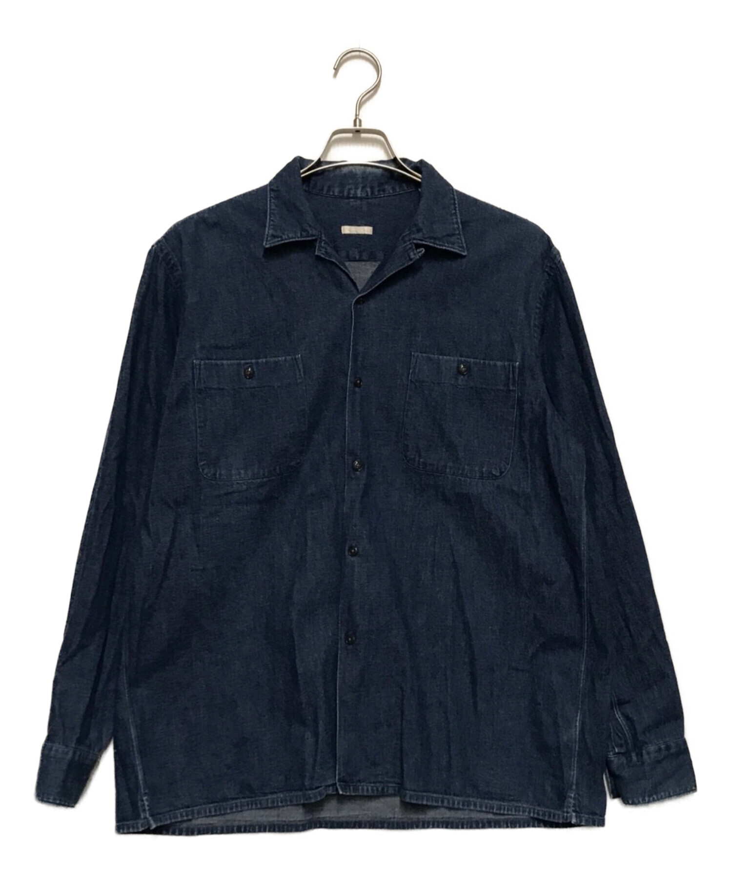 中古・古着通販】COMOLI (コモリ) オープンカラーデニムシャツ 中古・古着通販】COMOLI (コモリ) オープンカラーデニムシャツ