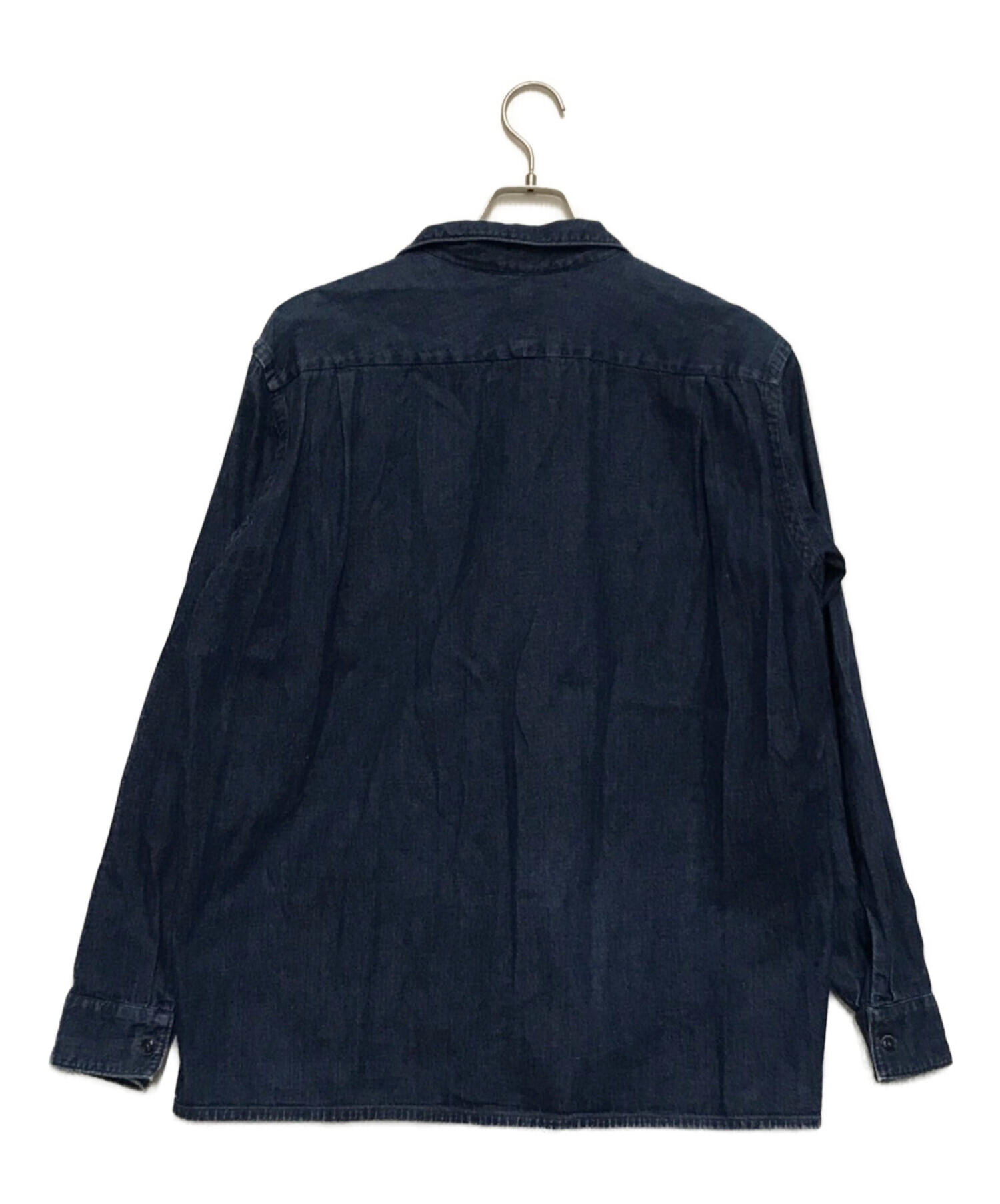 中古・古着通販】COMOLI (コモリ) オープンカラーデニムシャツ 中古・古着通販】COMOLI (コモリ) オープンカラーデニムシャツ