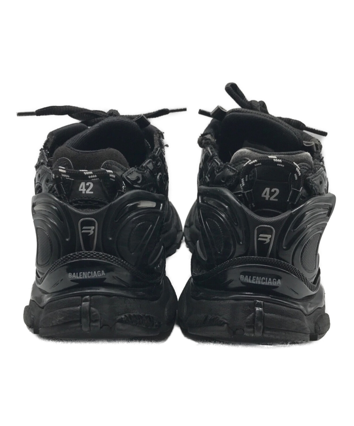 BALENCIAGA バレンシアガ RUNNER ブラック 42 中古・古着通販】BALENCIAGA (バレンシアガ) RUNNERスニーカー