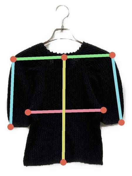 中古・古着通販】TELOPLAN (テーロプラン) AKI Knit TOP ブラック  