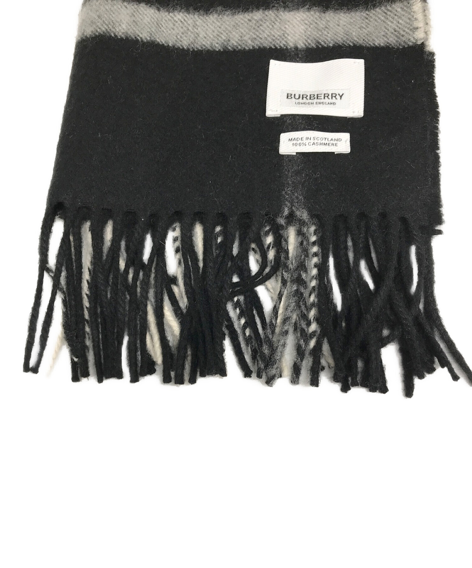 美品！バーバリーブラックレーベル　カシミヤ100% マフラー バーバリーブラックレーベル カシミヤ100% マフラー 男女兼用