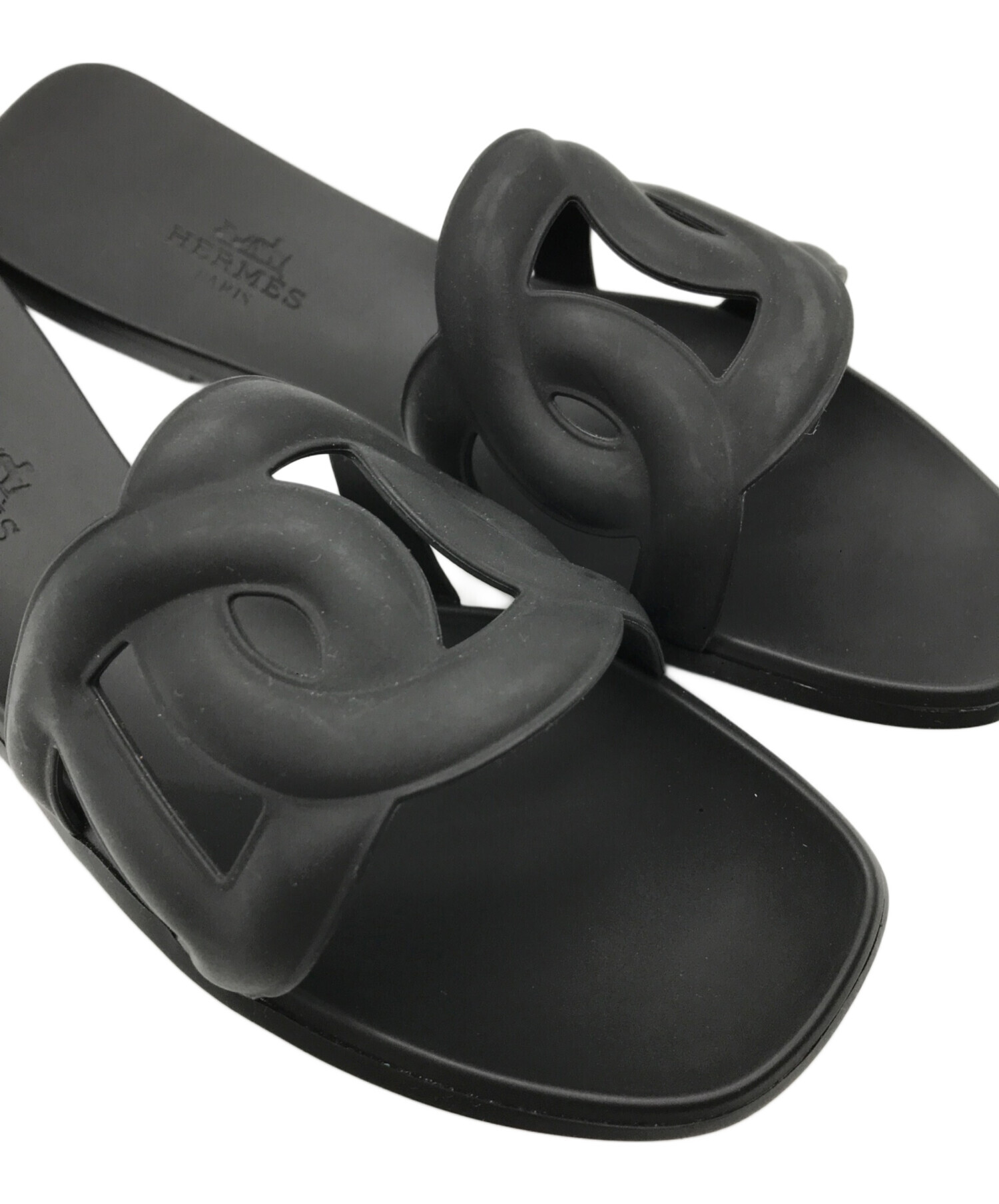 中古・古着通販】HERMES (エルメス) アロハサンダル ブラック サイズ