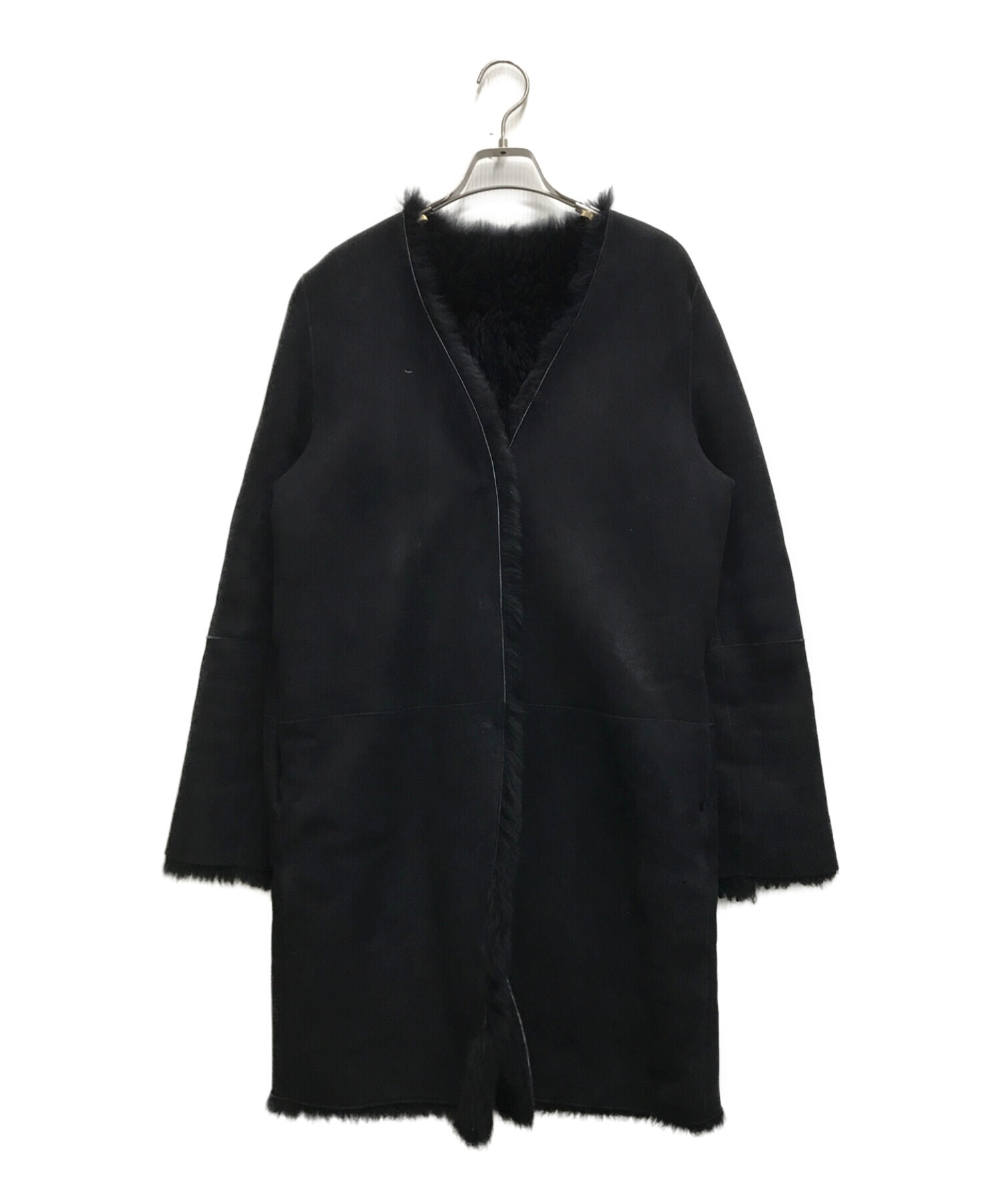 中古・古着通販】theory (セオリー) ノーカラームートンコート