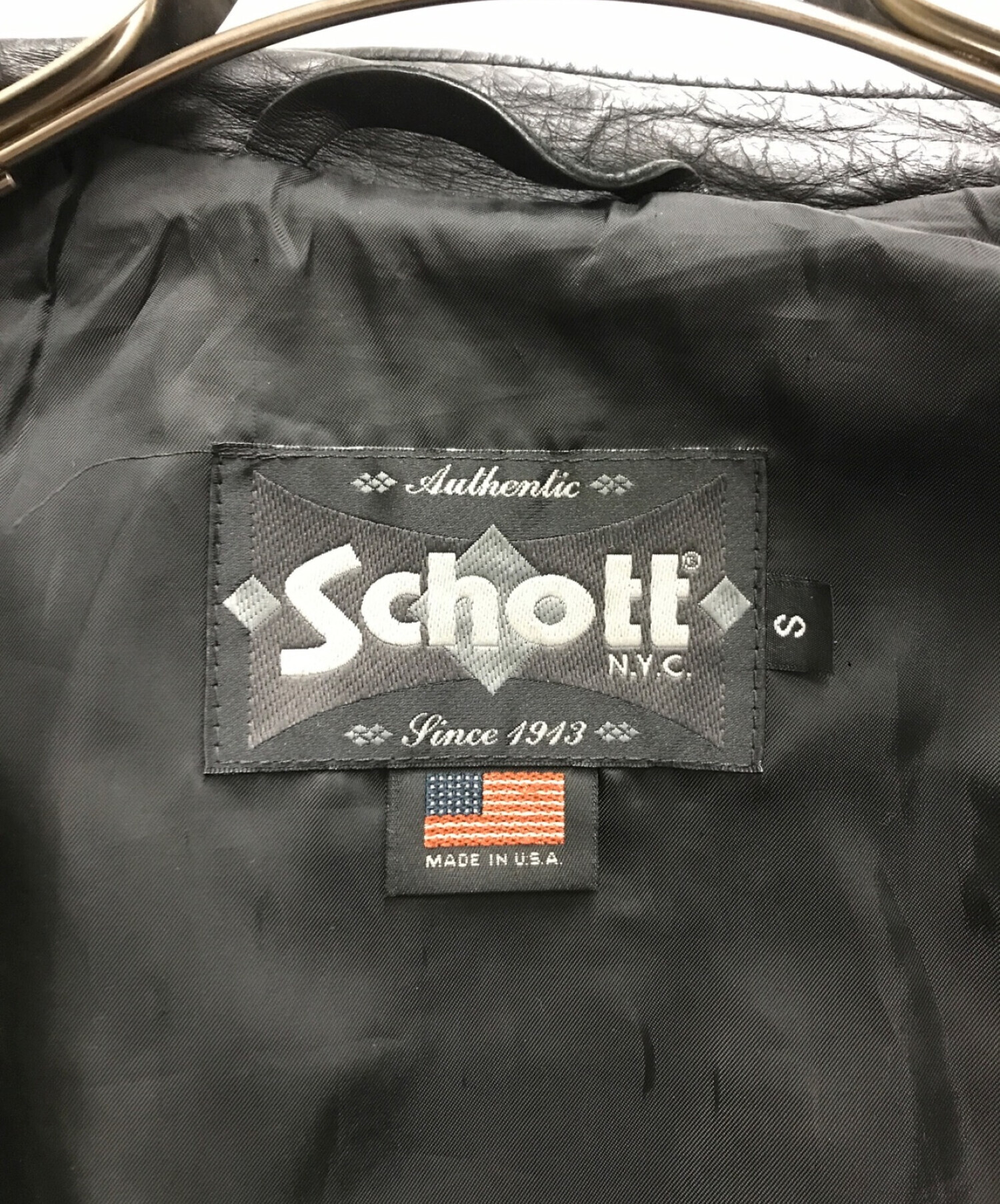 中古・古着通販】Schott (ショット) 654ライダースジャケット ブラック