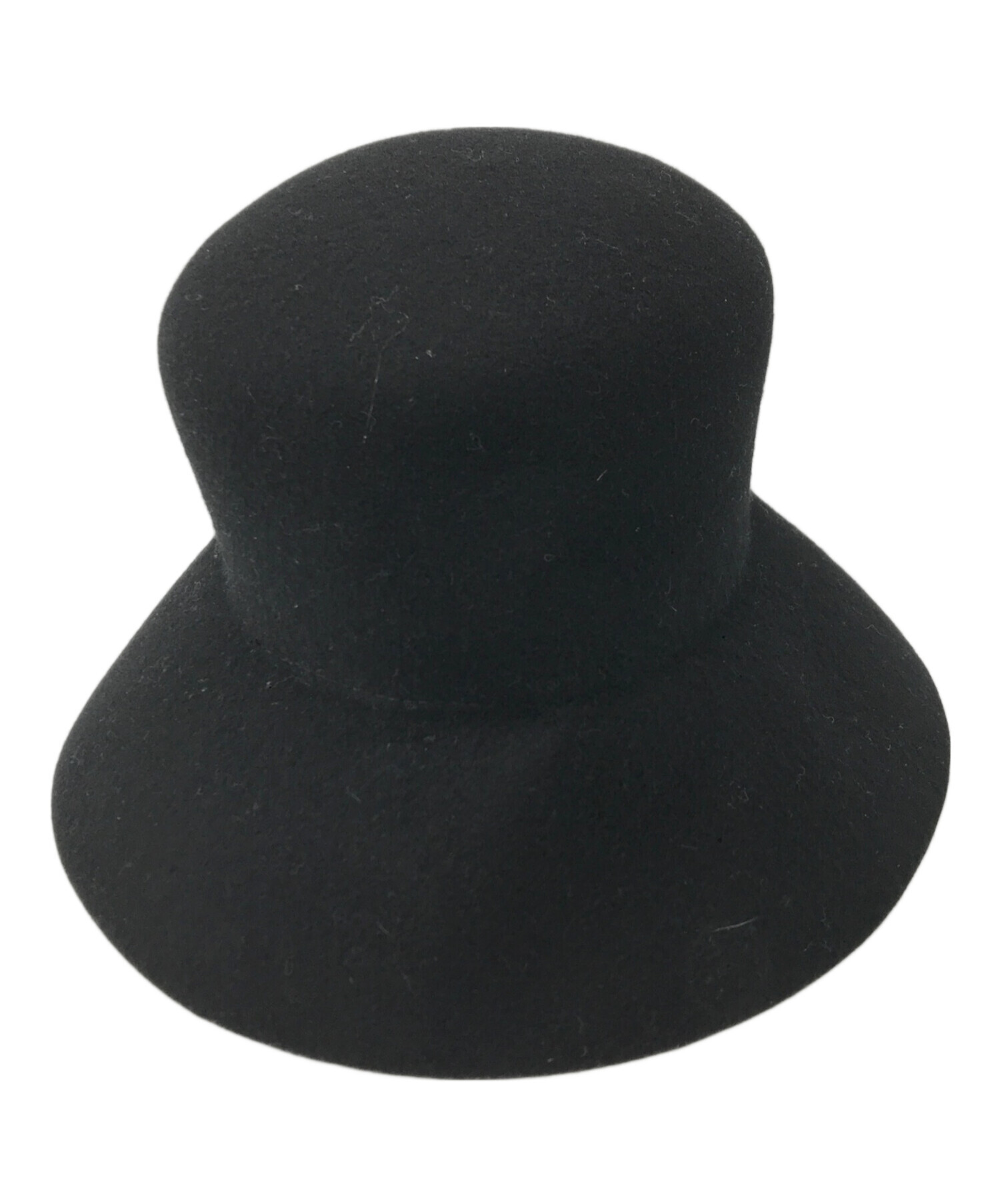 KISHIDAMIKI ウールクロシェハット ブラック 中古・古着通販】KISHIDAMIKI (キシダミキ) wool cloche hat ブラック