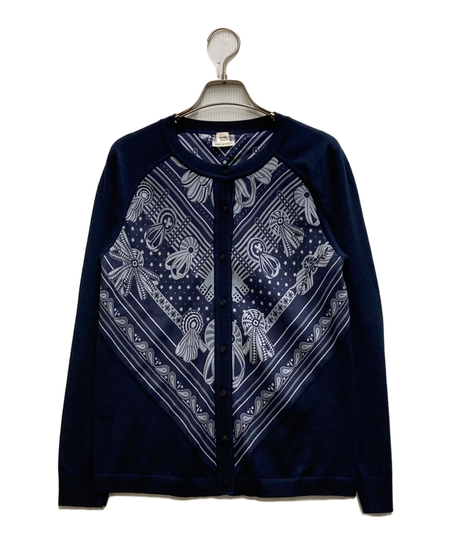 エルメス HERMES カシミアニット　カーディガン　ツイルレーヌ エルメス HERMES カシミアニットカーディガンツイルレーヌ