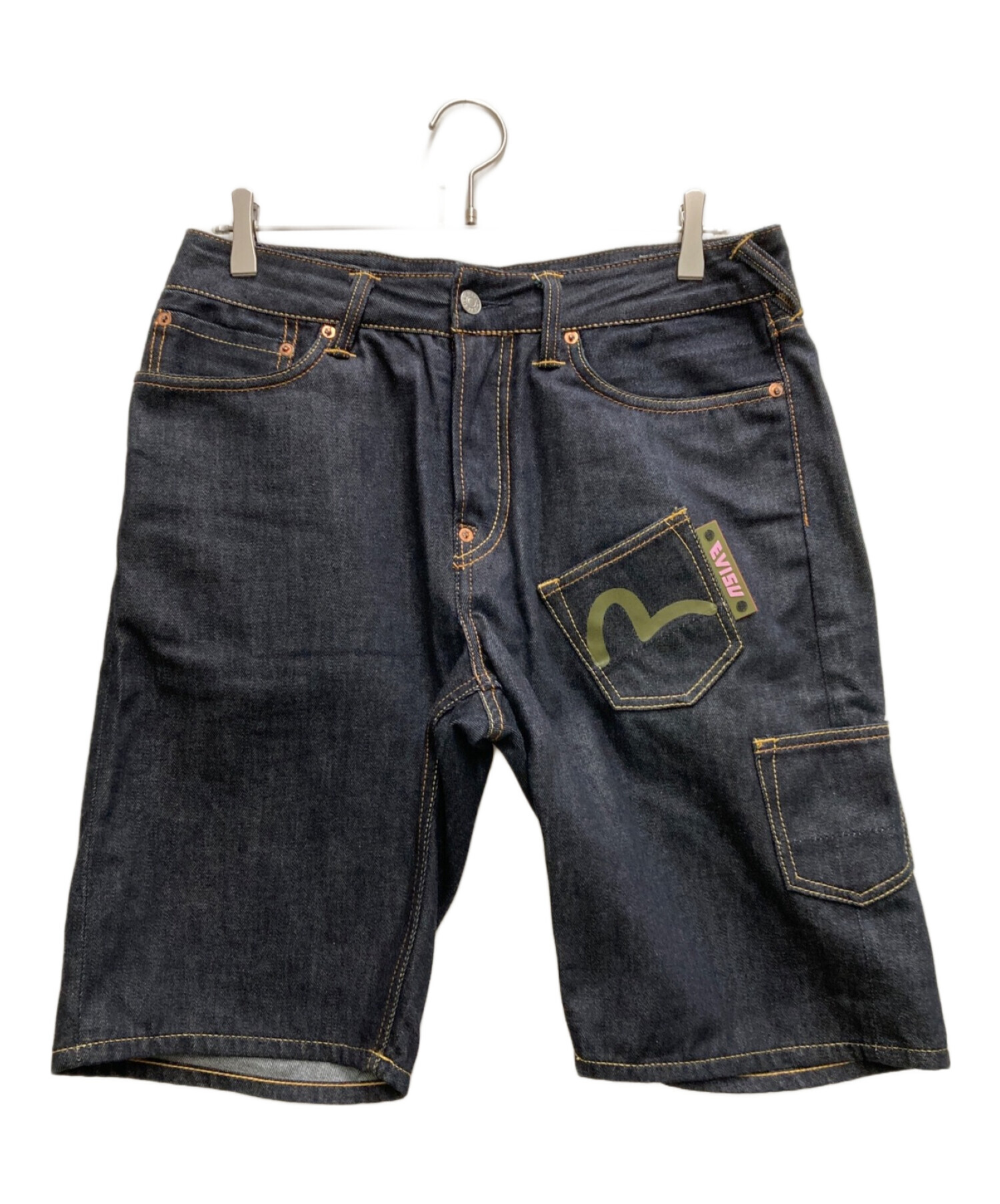 中古・古着通販】EVISU (エビス) ピンクカモメデニムショーツ 