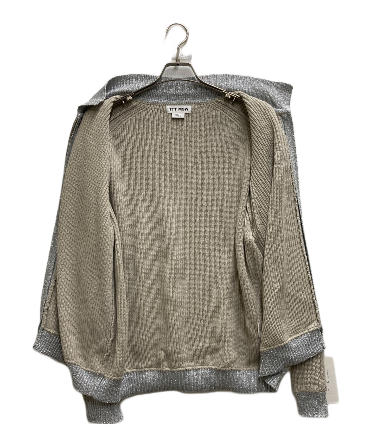 24ss TTT_MSW Lame cardigan カーディガン グレー 24ss TTT_MSW Lame cardigan カーディガン グレー