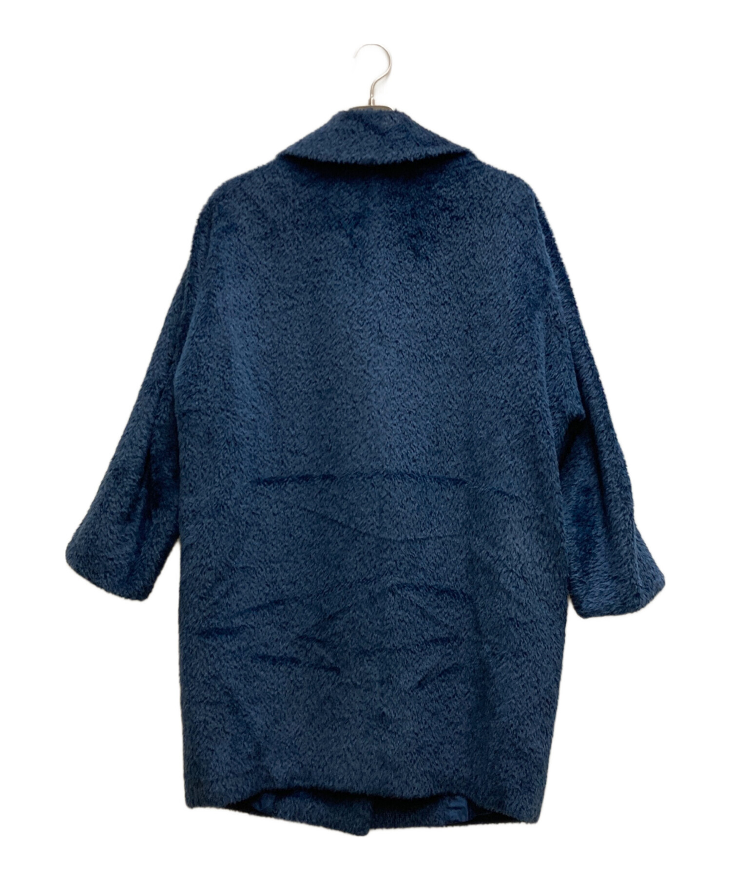 マックスマーラストゥディオ コート ウール ボア 裏地ロゴ入り アルパカ 中古・古着通販】Max Mara Studio (マックスマーラ ストゥディオ