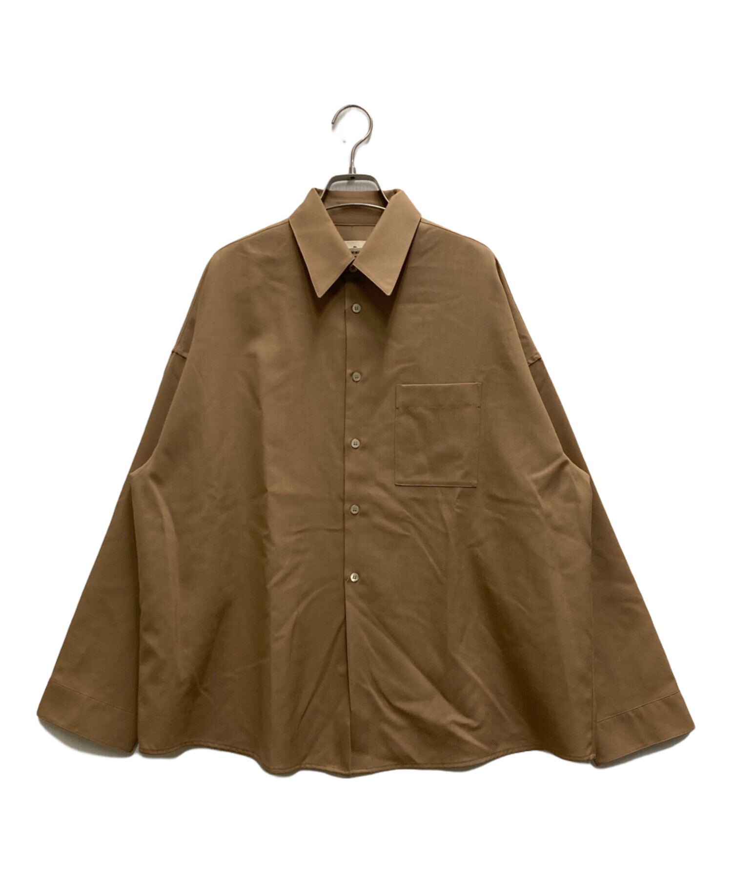 マルニトロピカルウールシャツブラウン