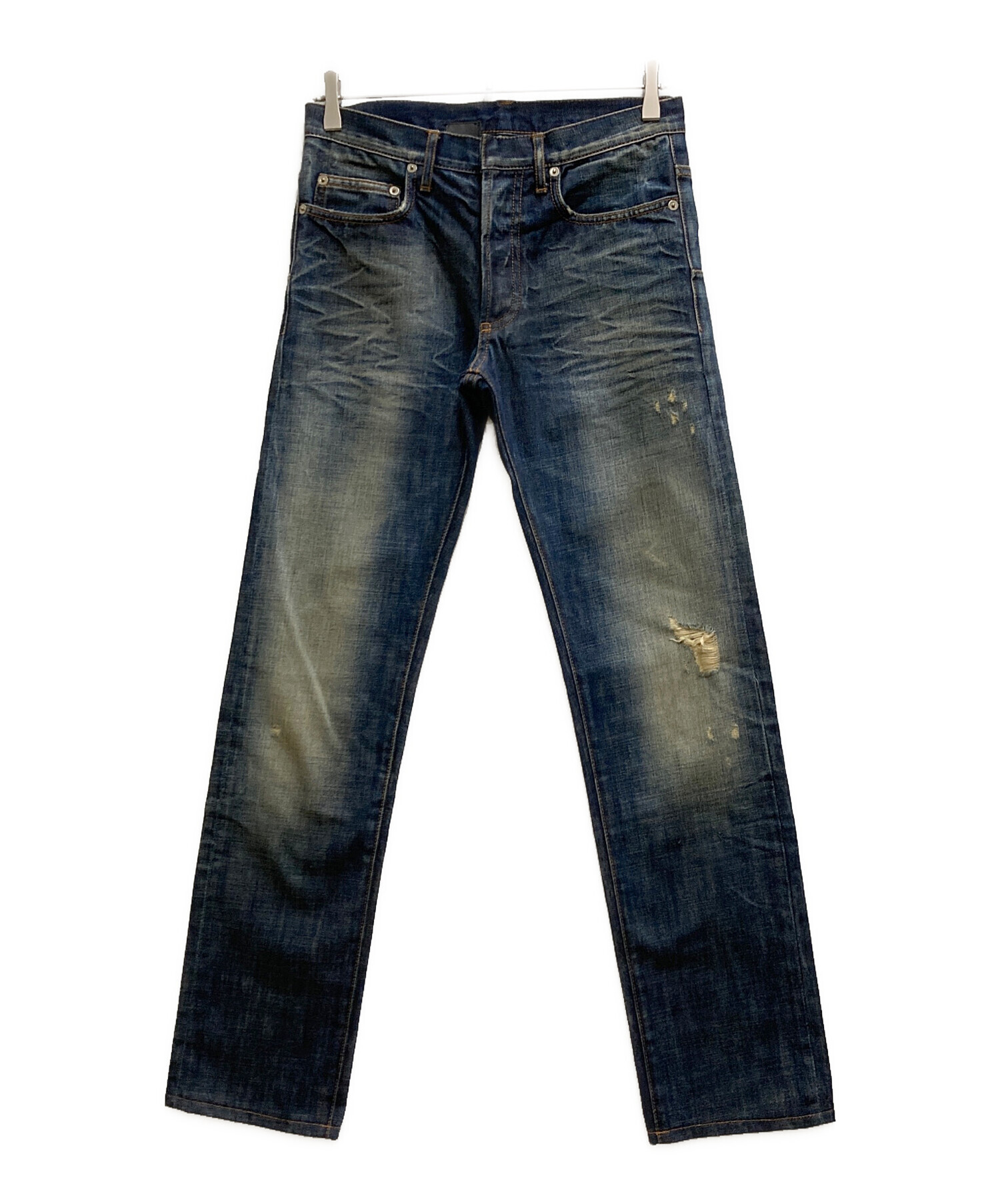 dior homme デニム　ジーンズ　ダメージ加工 希少/人気モデル/DIOR HOMME/ダメージ加工 ブラック デニム