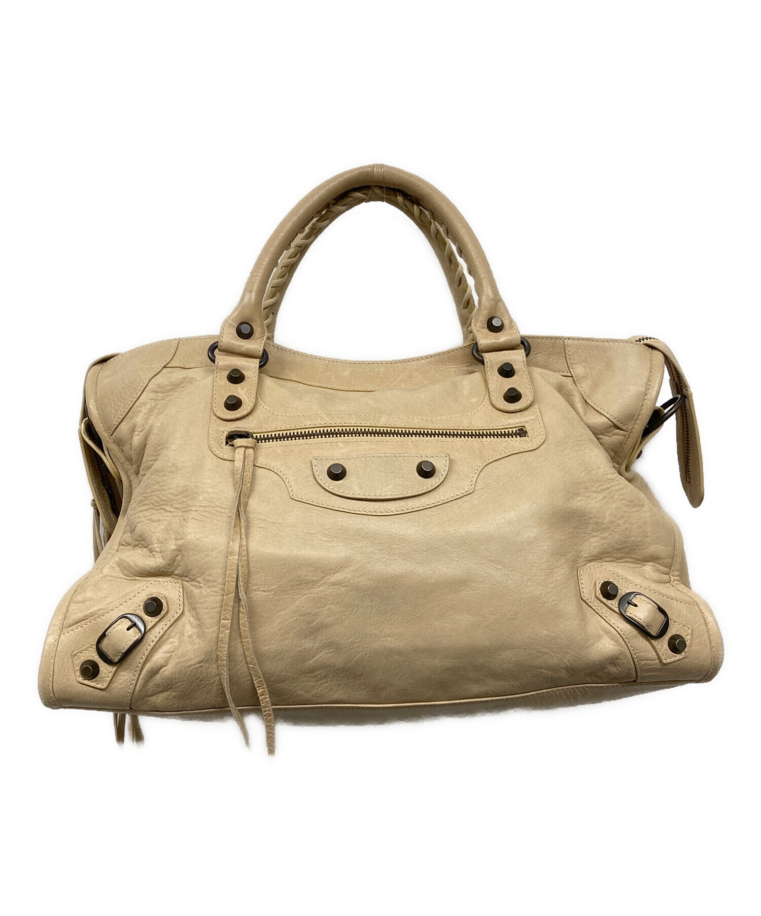 バレンシアガ ハンドバッグ 2way ベージュ シティ ペーパー BALENCIAGA