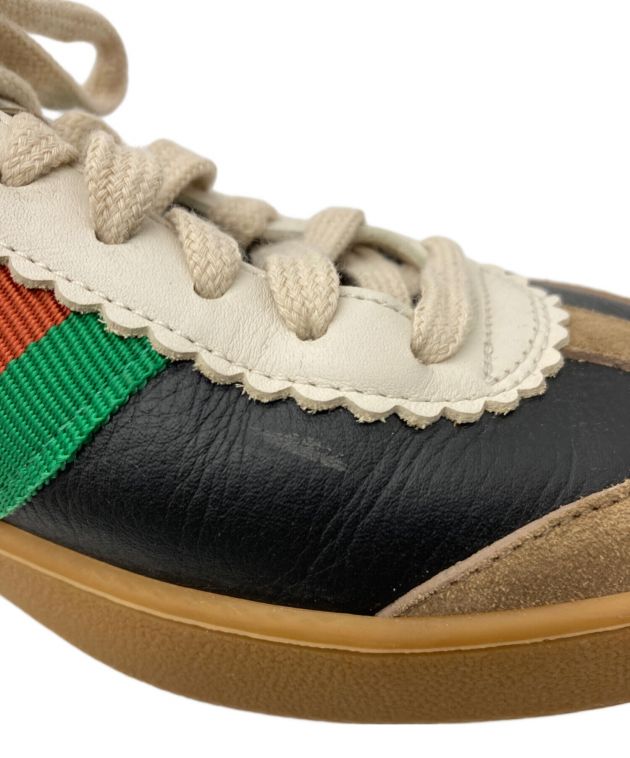 未使用 グッチ//GUCCI 試着のみ トリコカラー レザースニーカー MEN