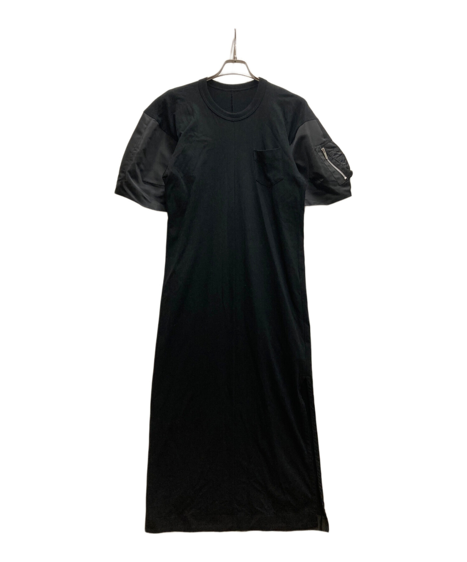 ワンピース sacai Nylon Twill Mix CottonJerseyDress Nylon Twill Mix Cotton Jersey Dress – La Garçonne