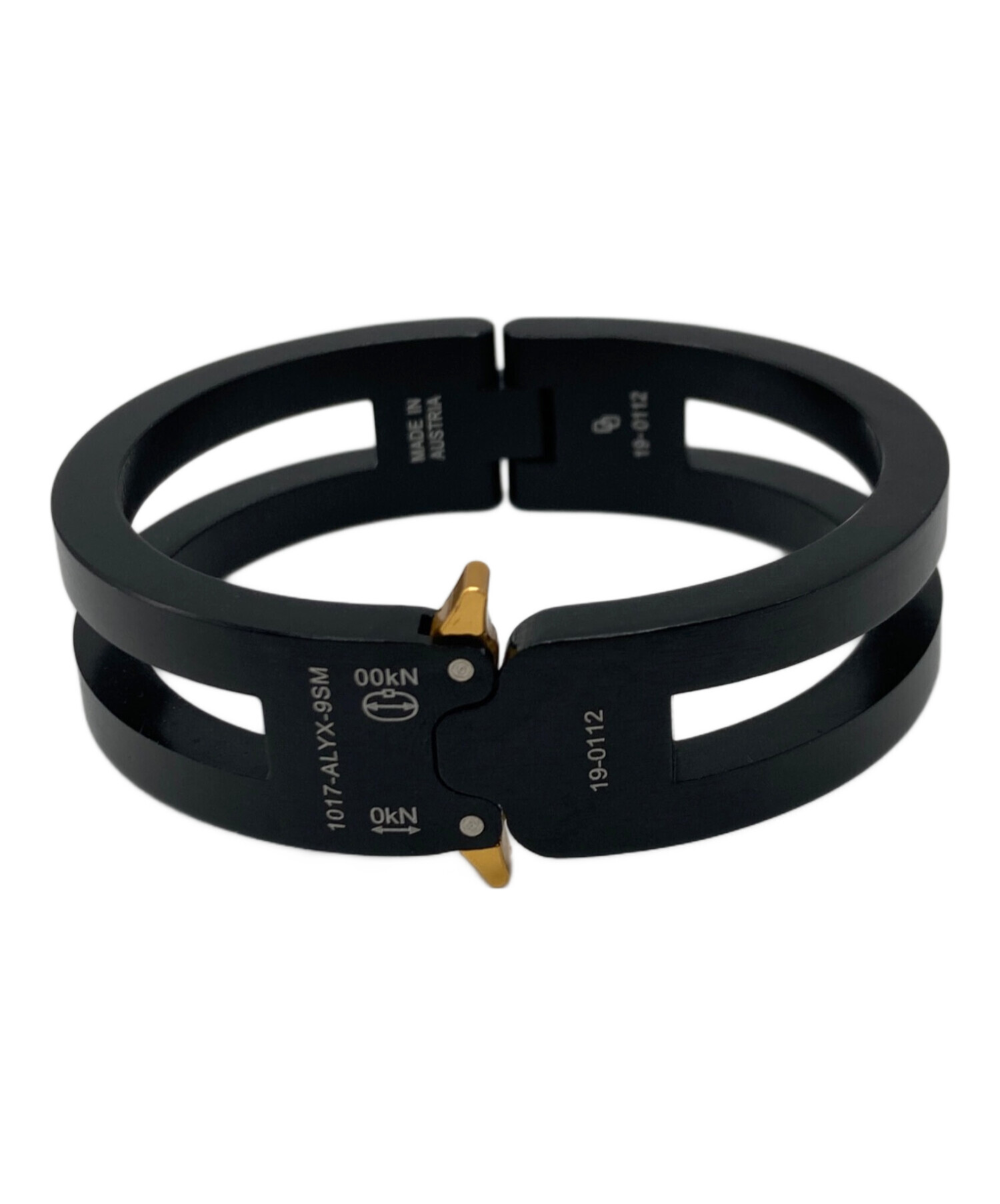 1017 ALYX 9SM ブラックフェイクレザー ネクタイ 21aw 1017 ALYX 9SM