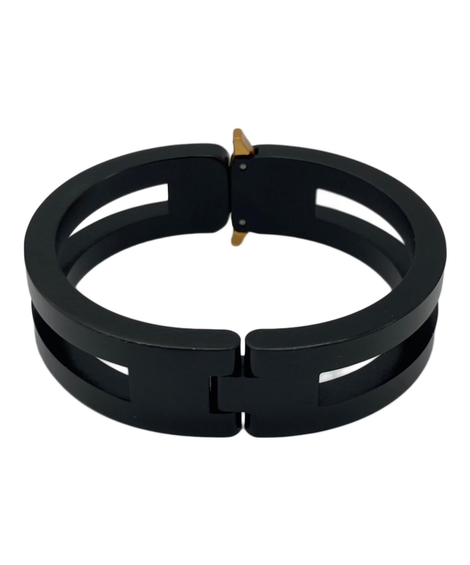 1017 ALYX 9SM ブラックフェイクレザー ネクタイ 21aw 1017 ALYX 9SM