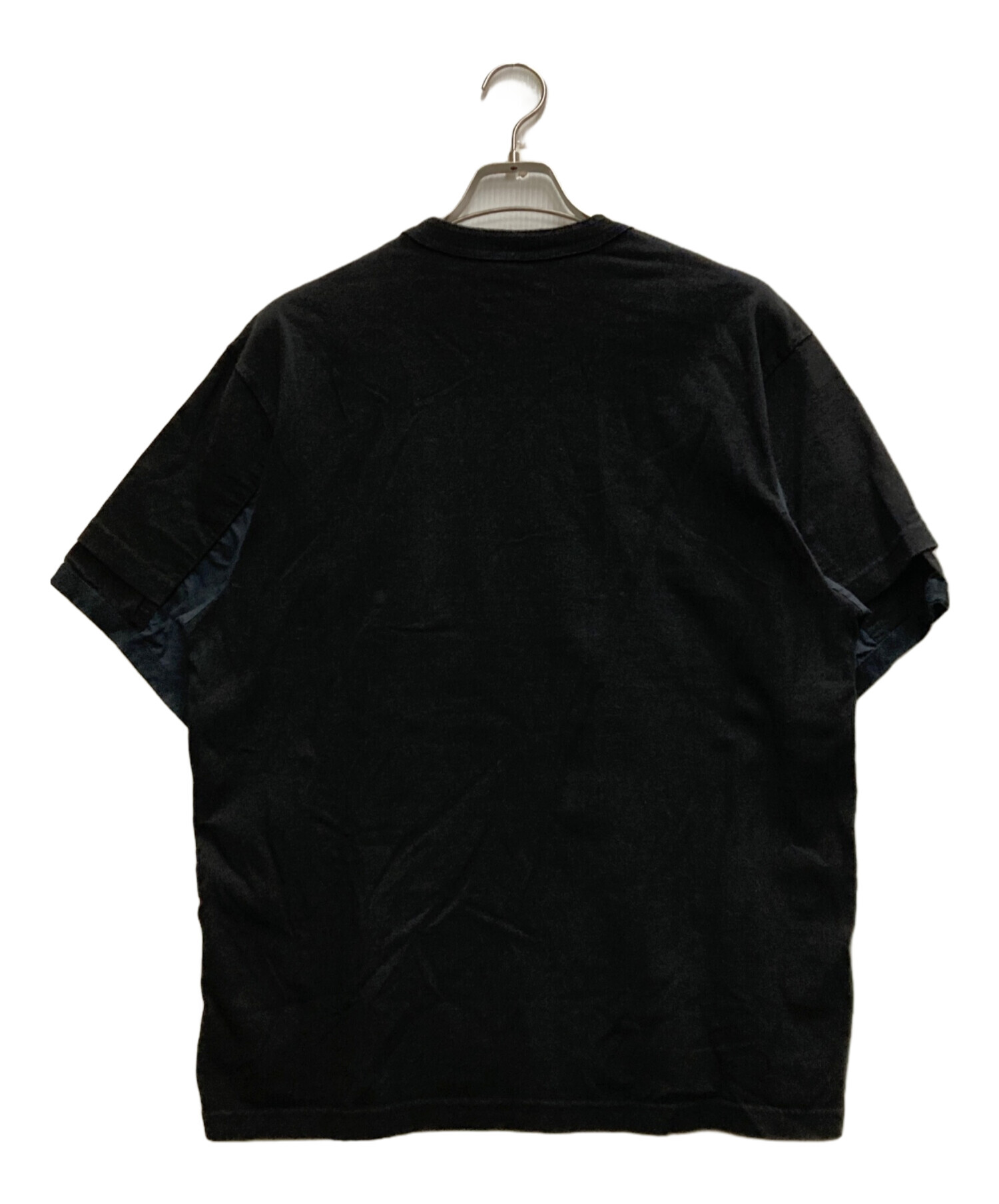 中古・古着通販】sacai (サカイ) ファブリックコンボTシャツ ブラック  