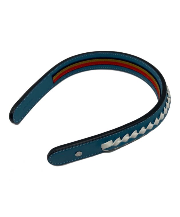 エルメス　カチューシャ 中古・古着通販】HERMES (エルメス) カチューシャ ブルー｜ブランド