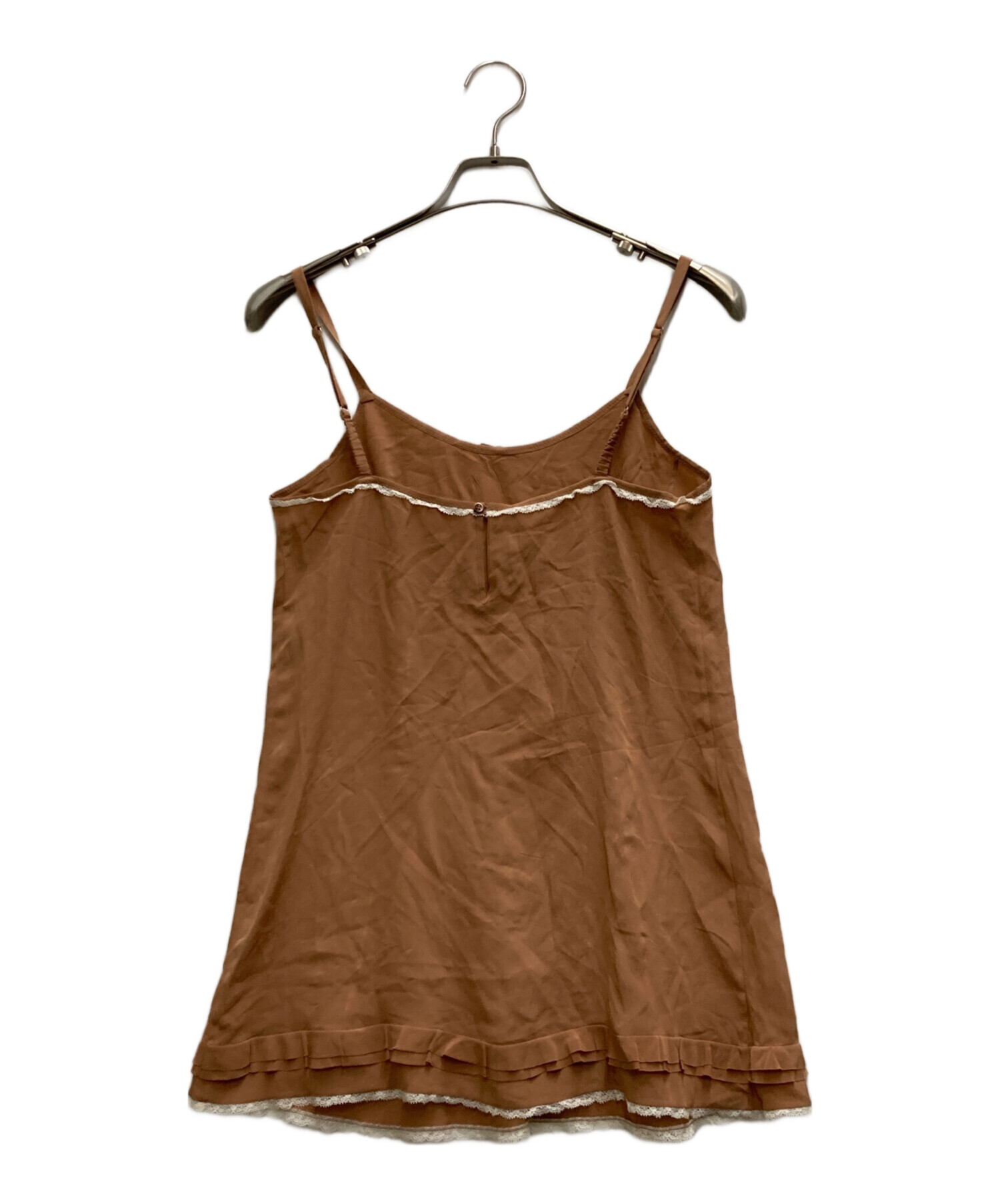 miu miu ミュウミュウ 鍵編みキャミソール 中古・古着通販】MIU MIU (ミュウミュウ) キャミソールブラウス