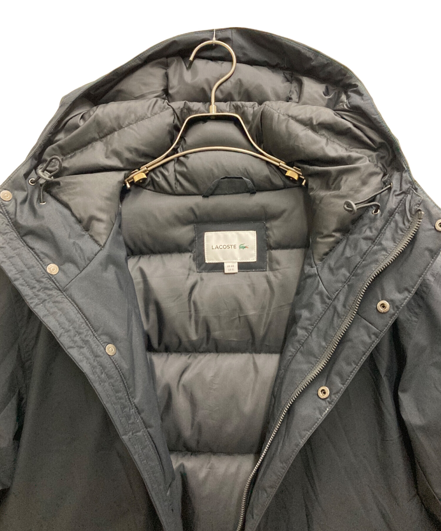 中古・古着通販】LACOSTE (ラコステ) ダウンコート ブラック サイズ:48 