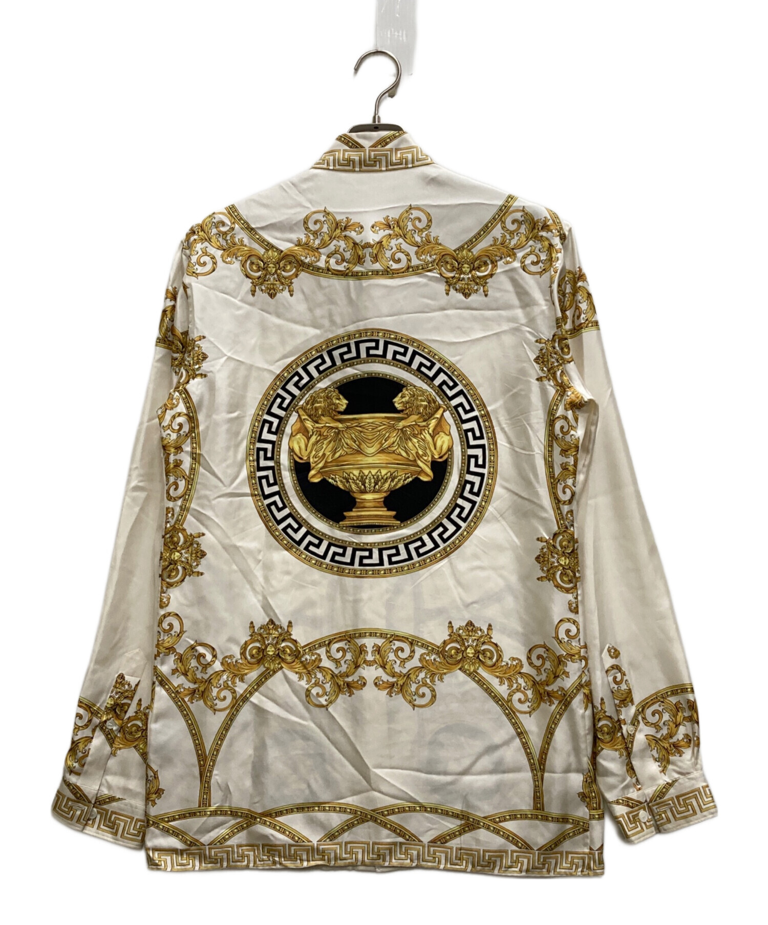 中古・古着通販】VERSACE (ヴェルサーチ) 総柄シルクシャツ ホワイト 