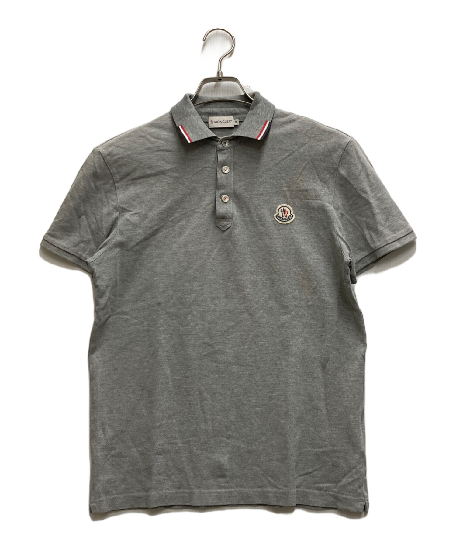 中古・古着通販】MONCLER (モンクレール) ポロシャツ グレー サイズ:Ⅿ