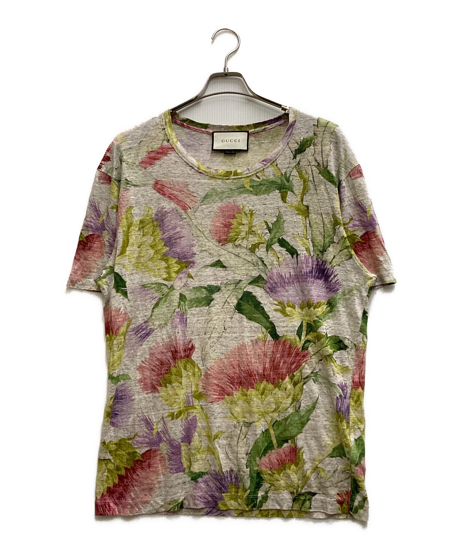 グッチ GUCCI 半袖Tシャツ サイズS 409708 - グレー×ピンク×マルチ 