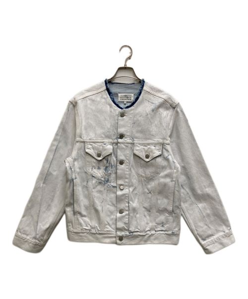 a*3様 メゾンマルジェラ ⑩ ブリーチ デニムジャケット ホワイトブルー 46 a*3様 メゾンマルジェラ ⑩ ブリーチ デニムジャケット ホワイト