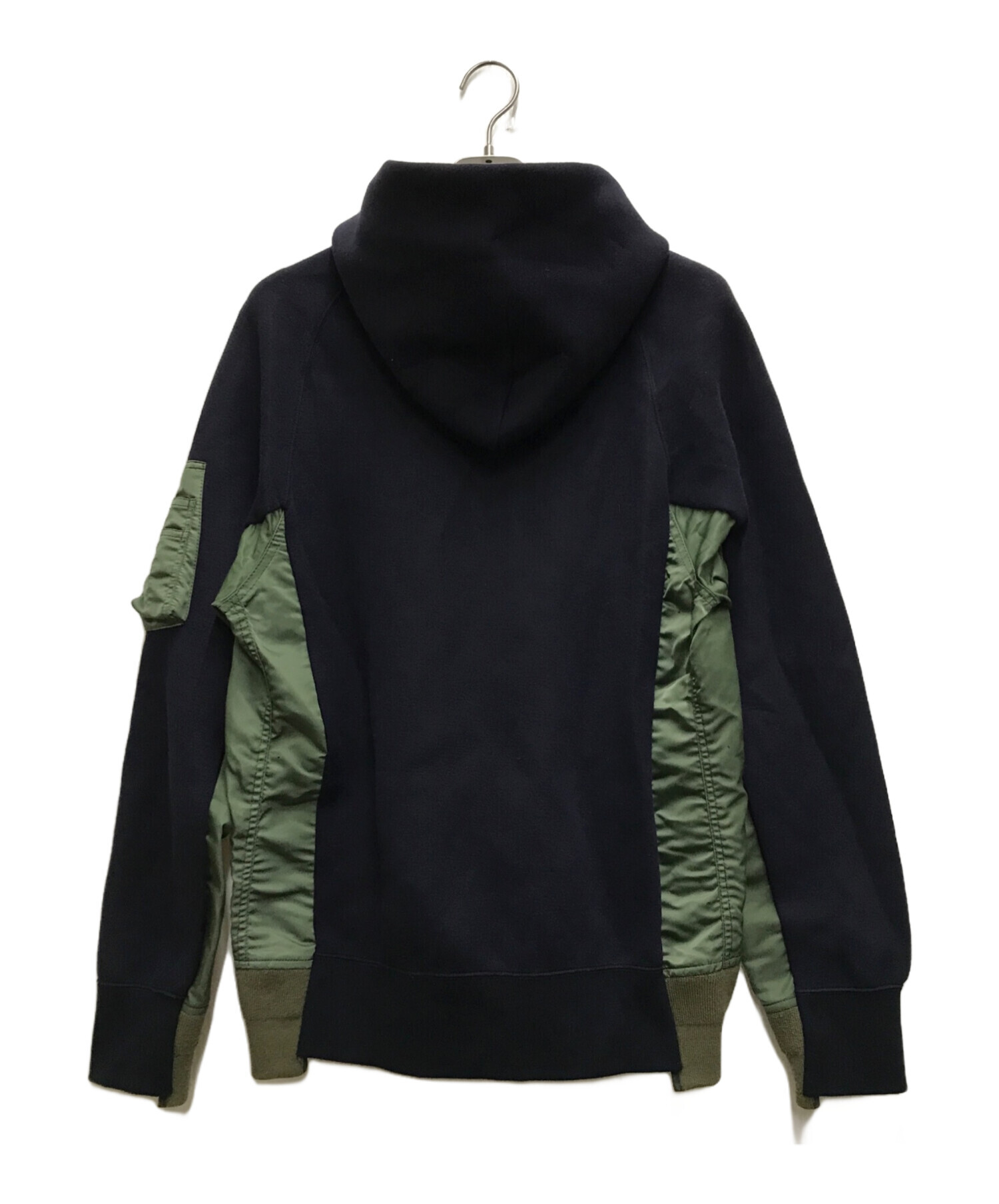 中古・古着通販】sacai (サカイ) Sponge Sweat MA-1 Zip Hoodie カーキ