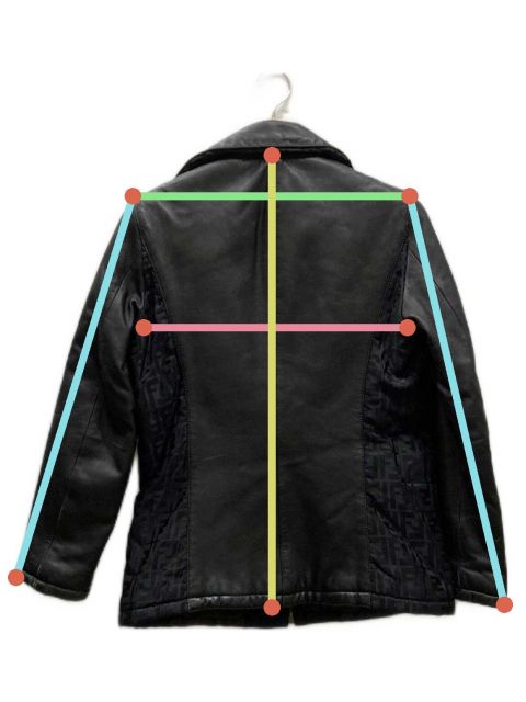 中古・古着通販】FENDI (フェンディ) レザーパテッドジャケット