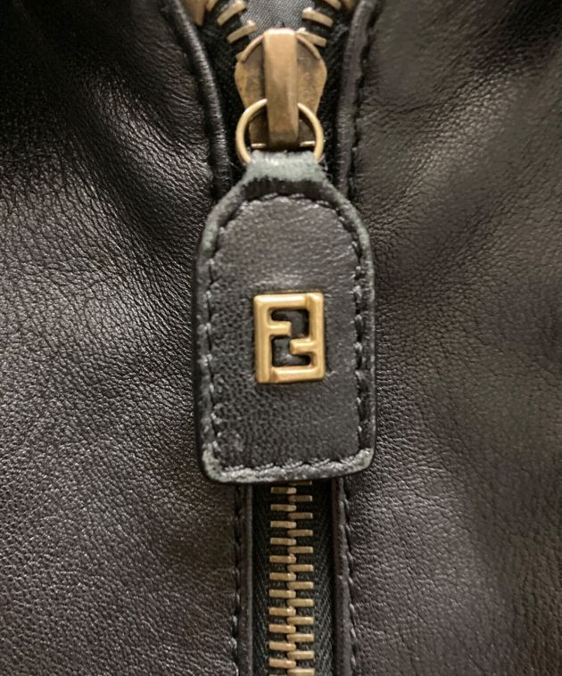 中古・古着通販】FENDI (フェンディ) レザーパテッドジャケット
