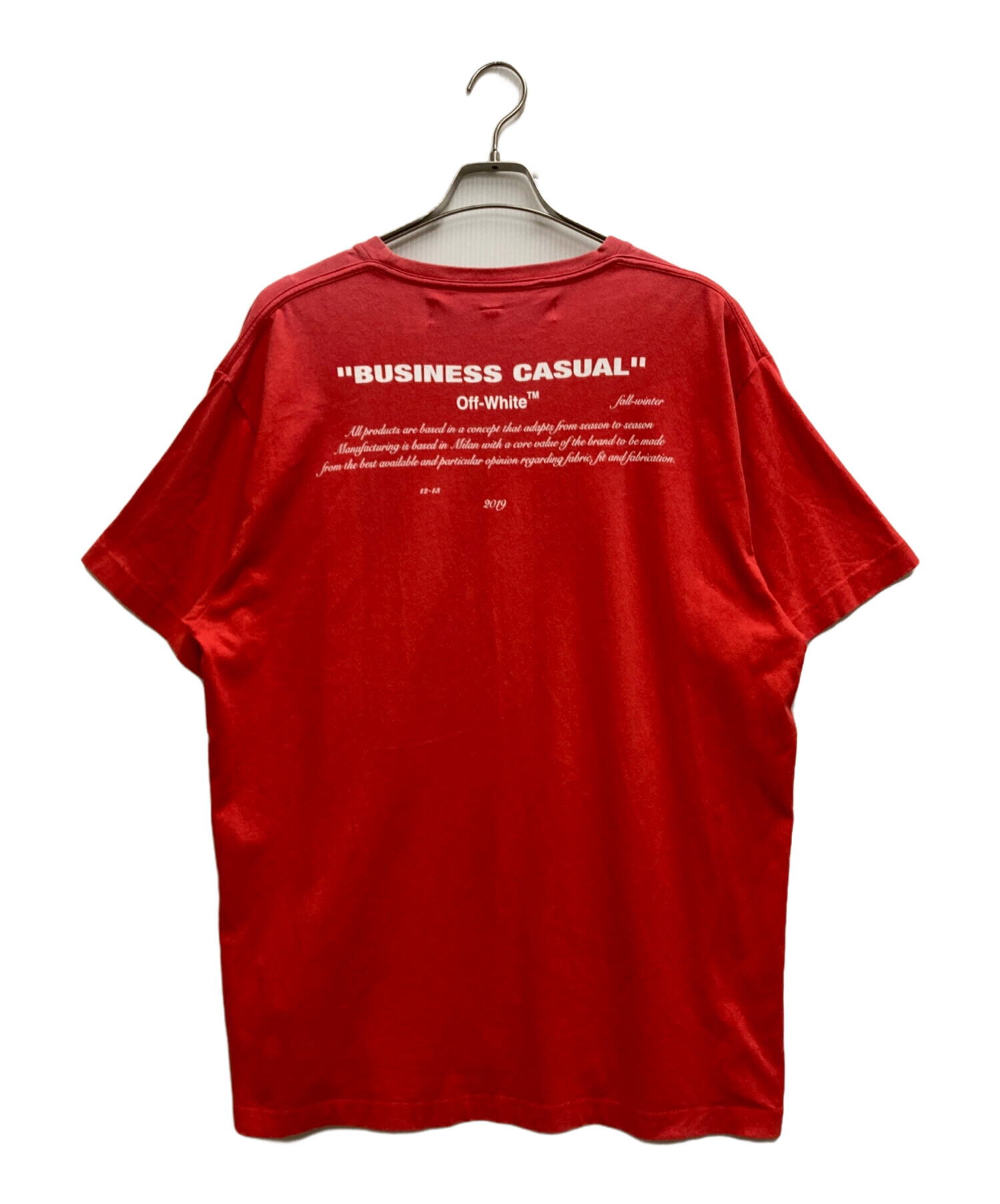 オフホワイト パーカー 赤 XL オフホワイト OFF-WHITE レッド 希少 M
