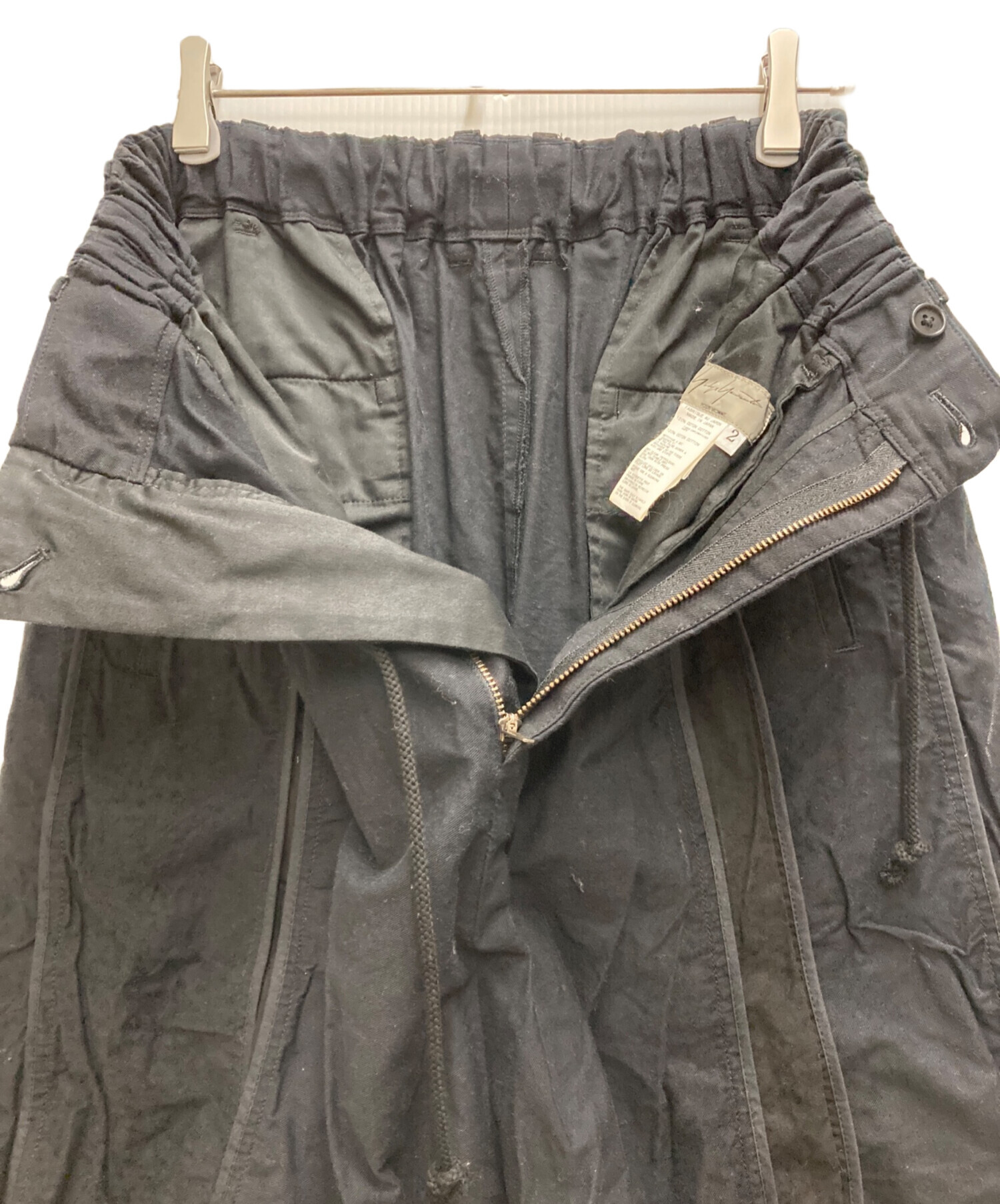 目玉カバーサルエルパンツ　ヨウジヤマモトプールオム Yohji Yamamoto POUR HOMME 24AW ジャガード サルエルパンツ イージー