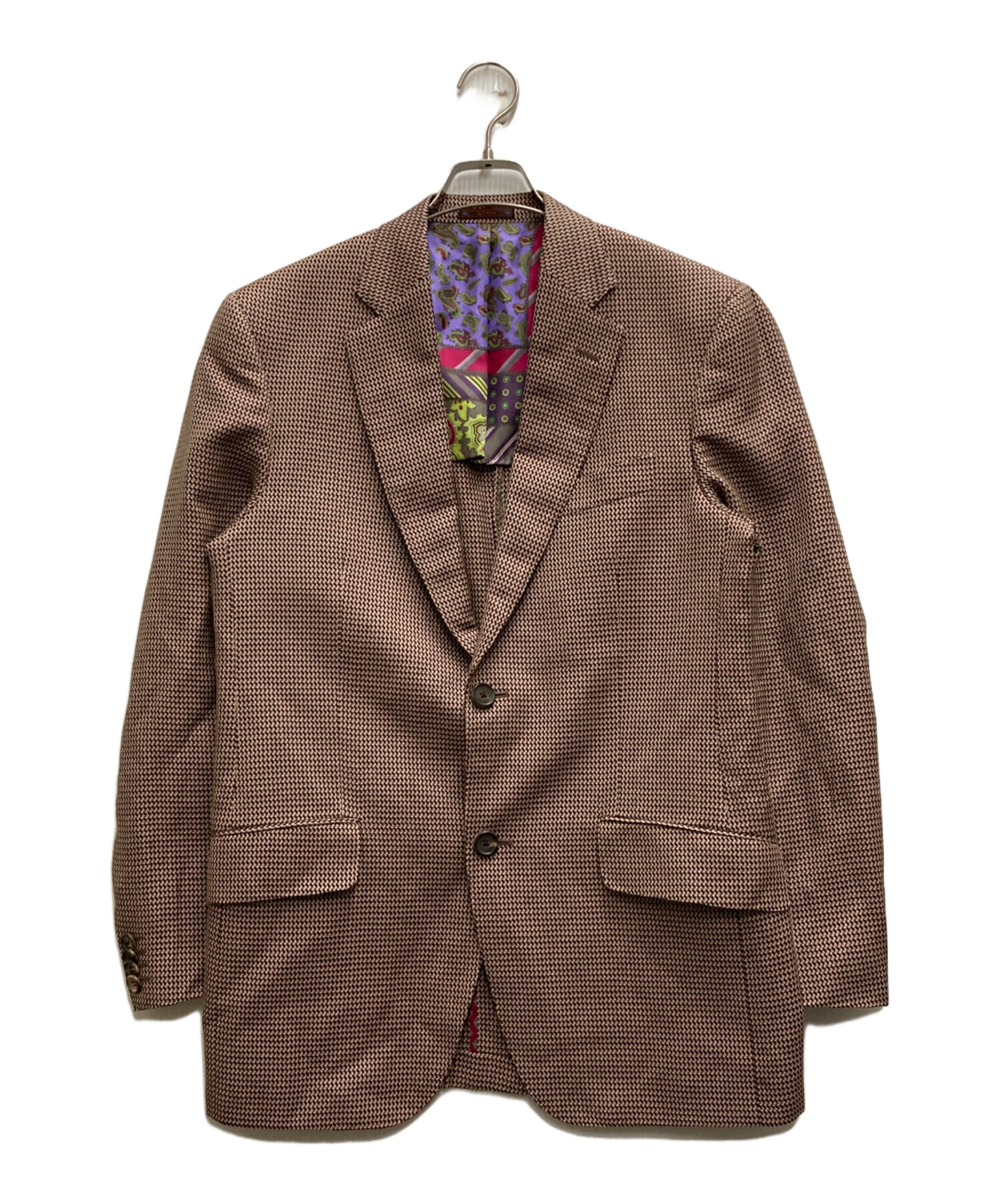 ETROテーラードジャケット 中古・古着通販】ETRO (エトロ) テーラードジャケット レッド×ブラウン