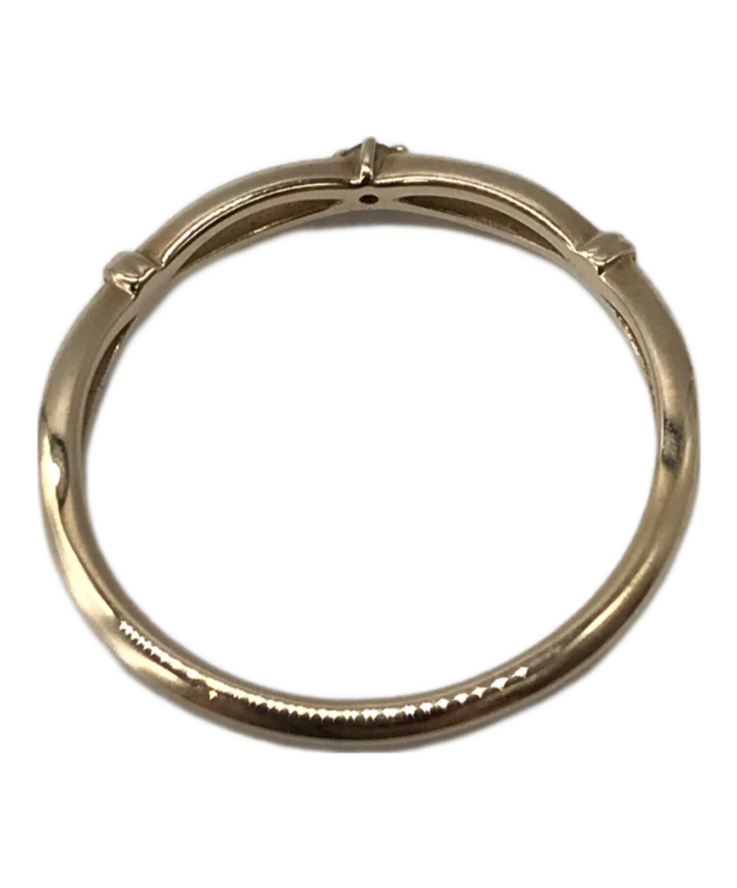 ete K10YG リング 7号 ete エテ K10 ダイヤモンドVリング 7号 ONLINE