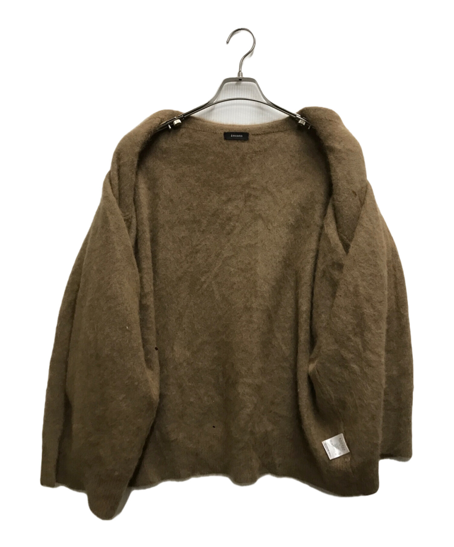 anuans アニュアンス　ラクーンニットカーディガン　ブラウン　サイズフリー アニュアンス anuans ラクーンニットカーディガン （BROWN） ラクーン