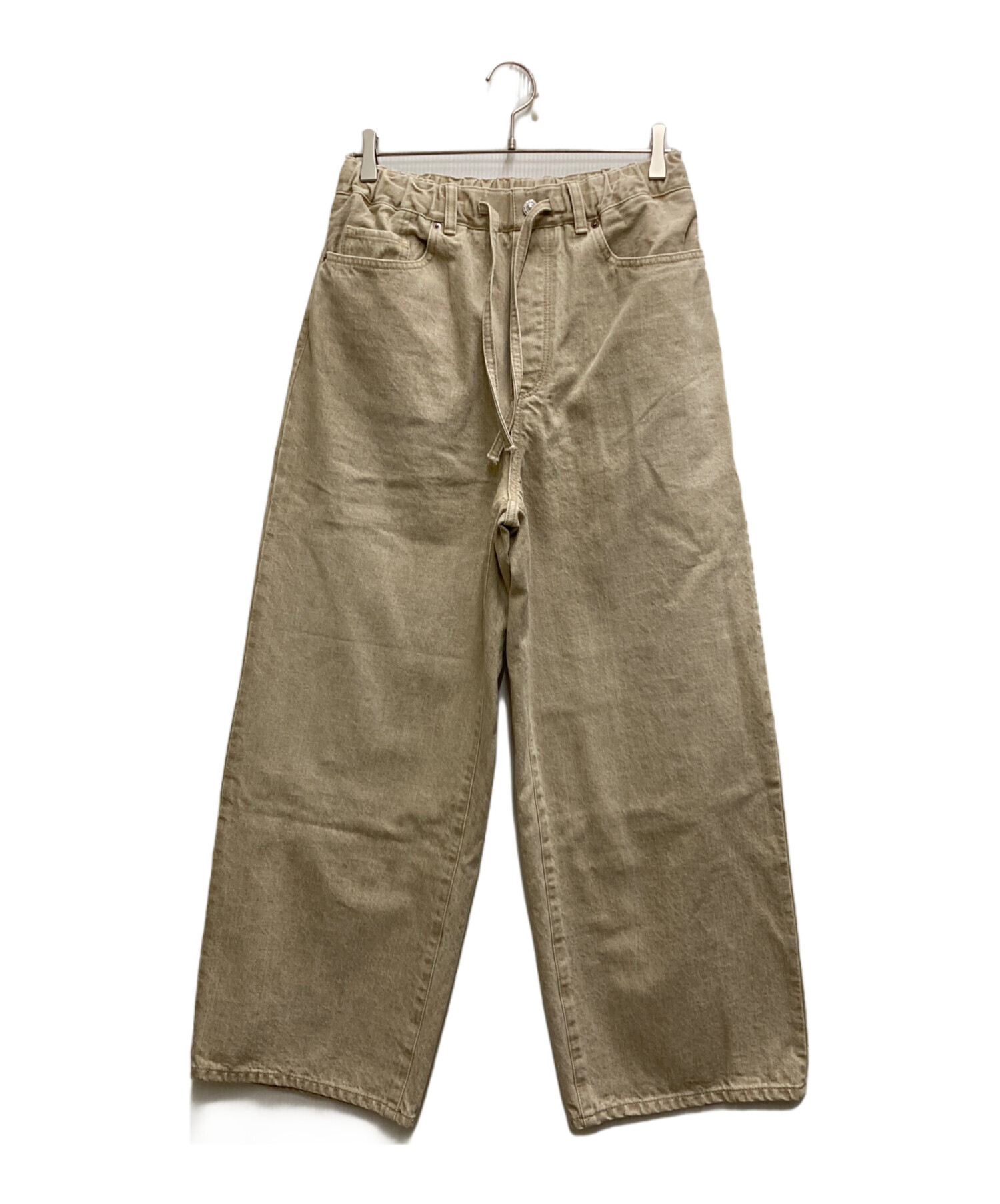 タグ付き未使用品★フレームワーク★ブリーチデニムイージーパンツ ベージュ フレームワーク FRAMeWORK ≪≫ブリーチデニムイージーパンツ