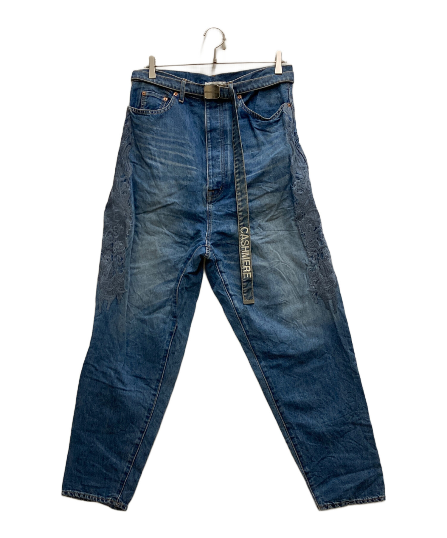 CHAOS EMBROIDERY HEMP DENIM PANTS