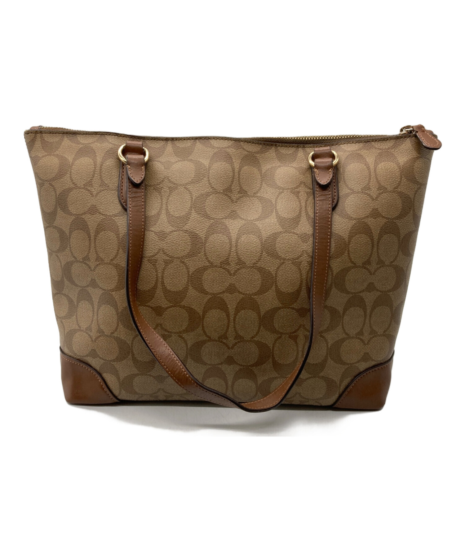 中古・古着通販】COACH (コーチ) シグネチャージップトートバッグ 