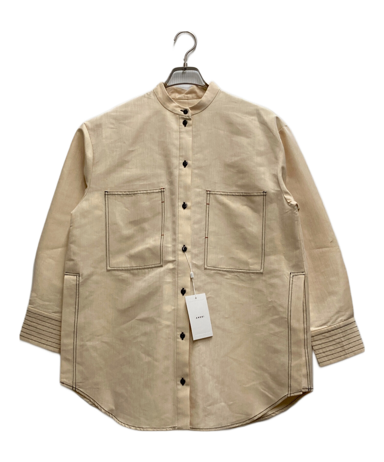 中古・古着通販】AMERI (アメリ) BRIGHT OVER SHIRT ベージュ 中古・古着通販】AMERI (アメリ) BRIGHT OVER SHIRT ベージュ
