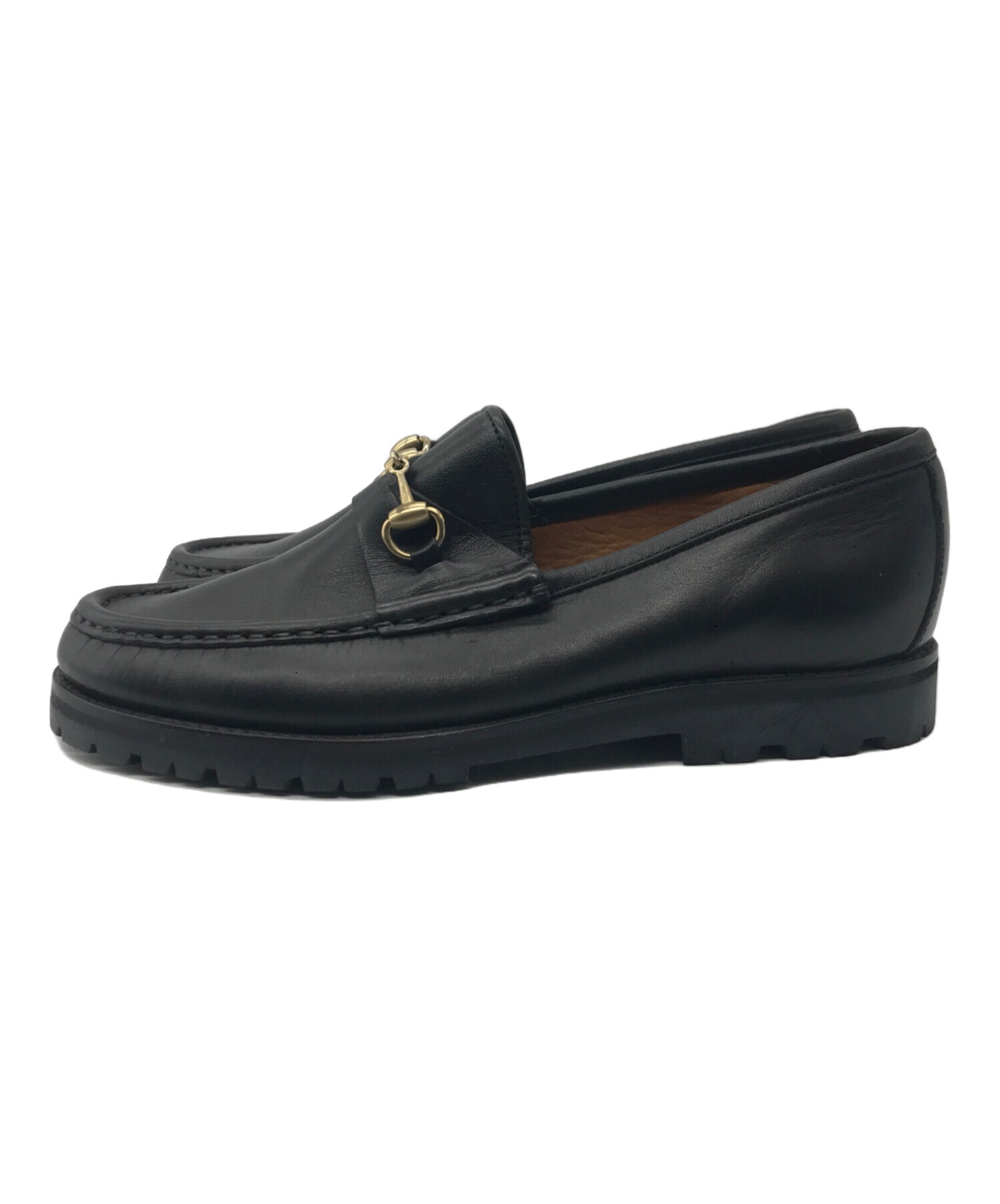 中古・古着通販】GUCCI (グッチ) ホースビット レザー ローファー 