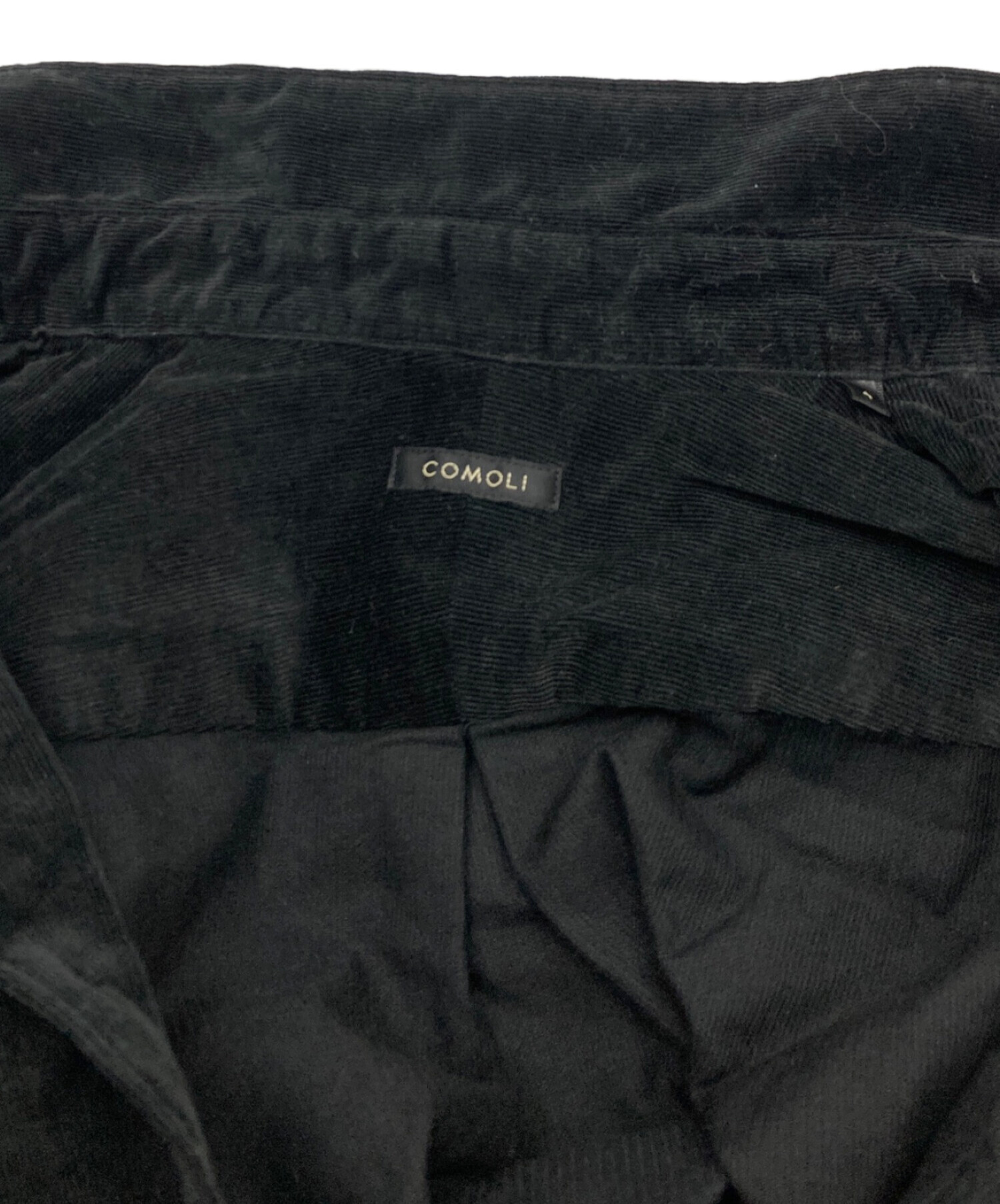 中古・古着通販】COMOLI (コモリ) コーデュロイコモリシャツ ブラック 