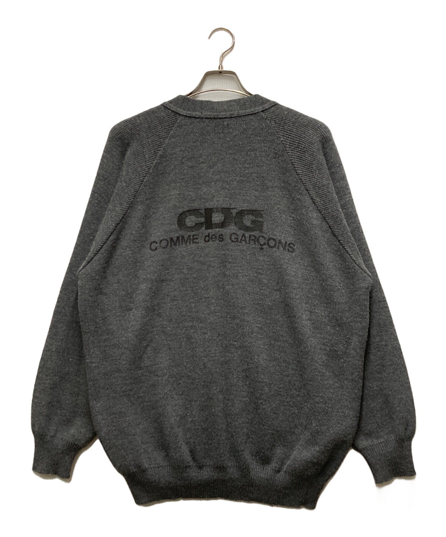 中古・古着通販】CDG (シーディージー) V-NECK SCHOOL CARDIGAN グレー
