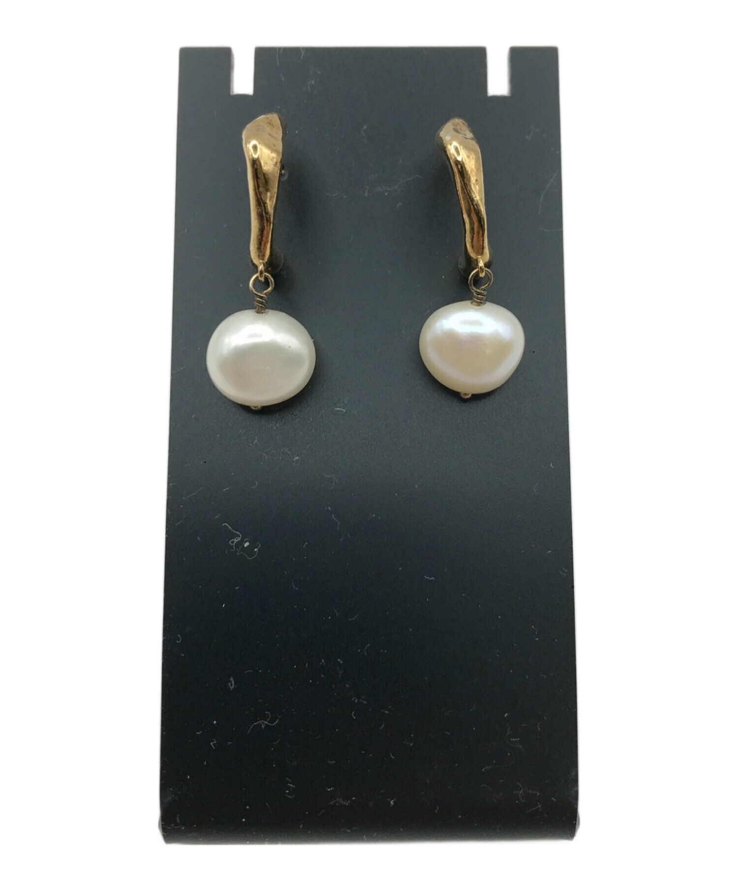 中古・古着通販】ete (エテ) パールフープピアス ゴールド サイズ:表記 