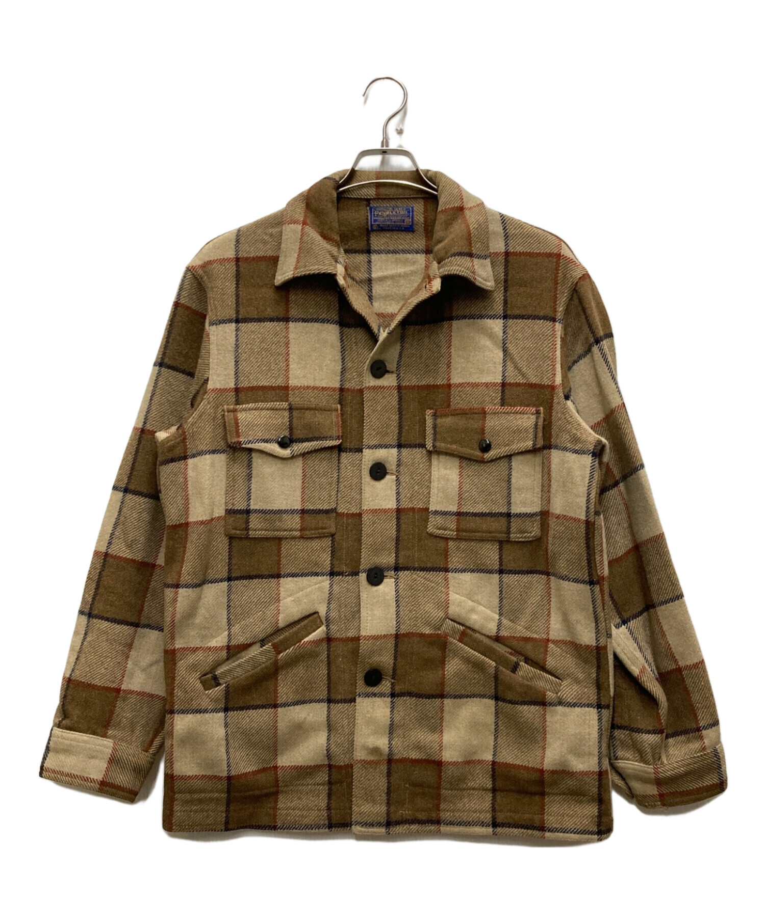 Pendleton 幾何学模様ジャケット 【XL】裏起毛 ベージュ　ペンドルトン Pendleton 幾何学模様ジャケット 【XL】裏起毛 ベージュ ペンドルトン