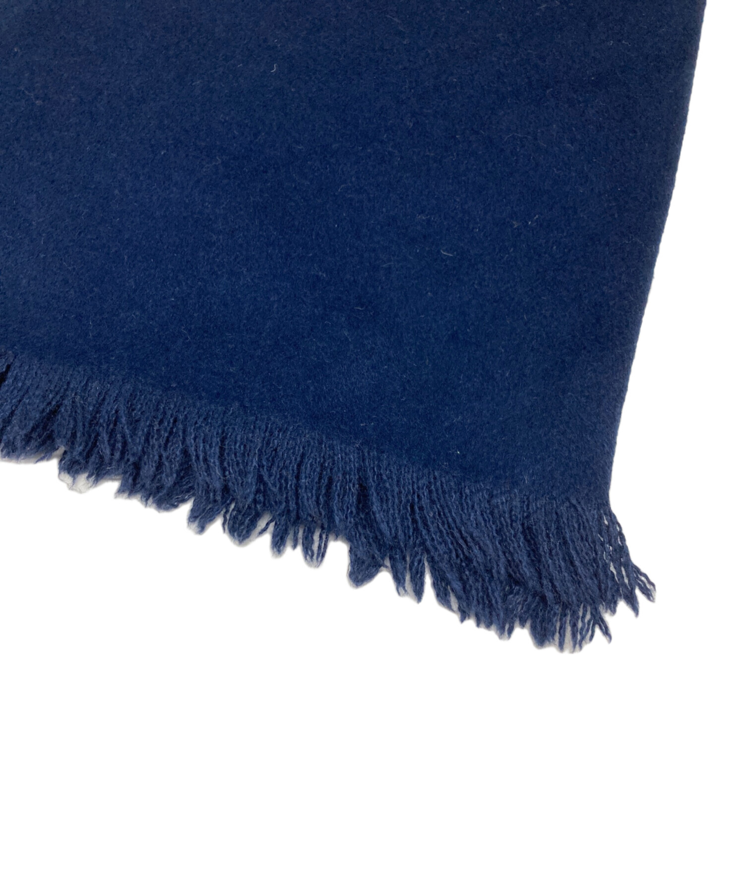 中古・古着通販】HERMES (エルメス) シルク×アンゴラストール ネイビー